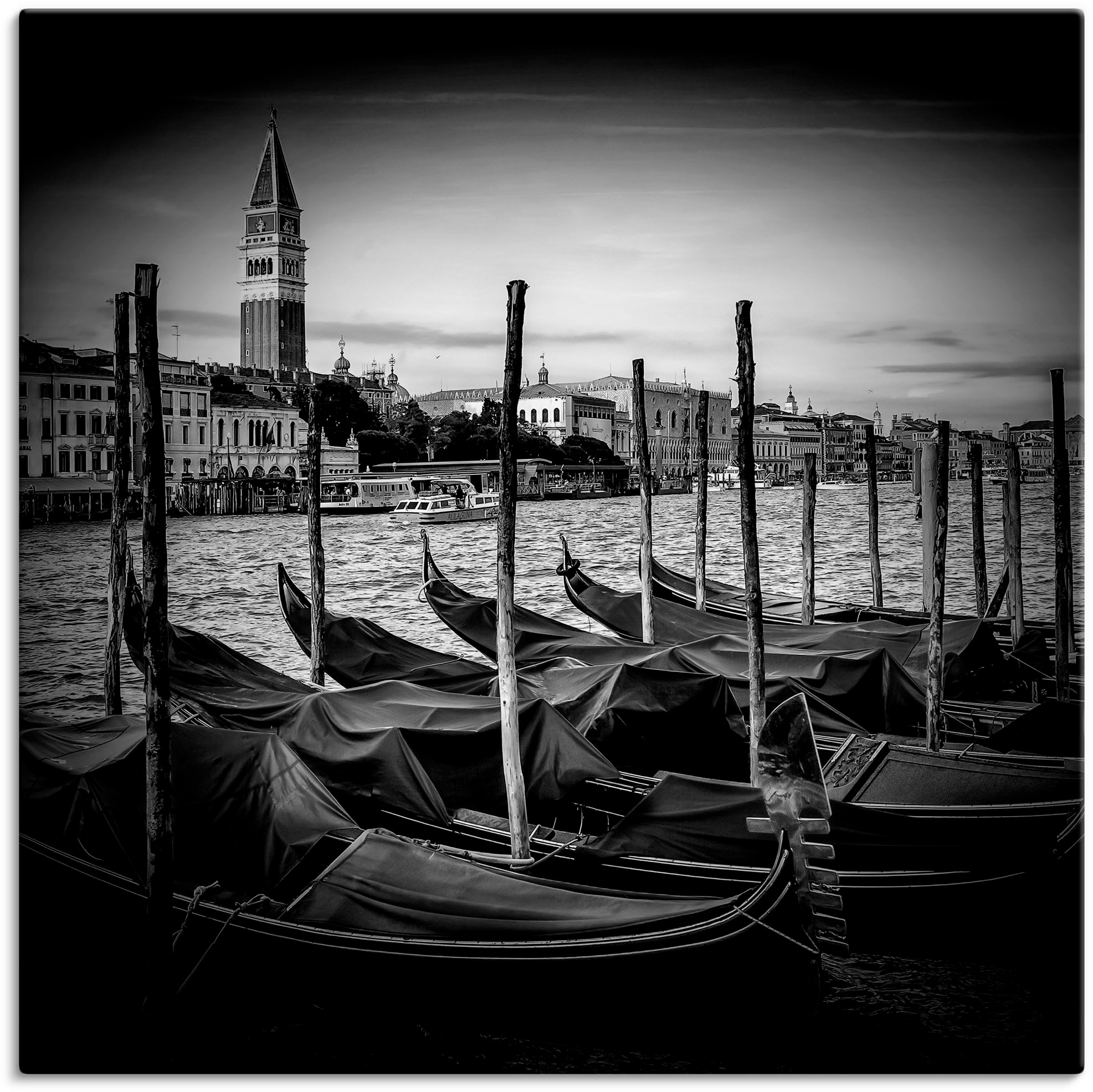 Artland Wandbild »Venedig Canal Grande & Markusturm«, Italien, (1 St.), in vielen Größen & Produktarten - Alubild / Outdoorbild für den Außenbereich, Leinwandbild, Poster, Wandaufkleber / Wandtattoo auch für Badezimmer geeignet