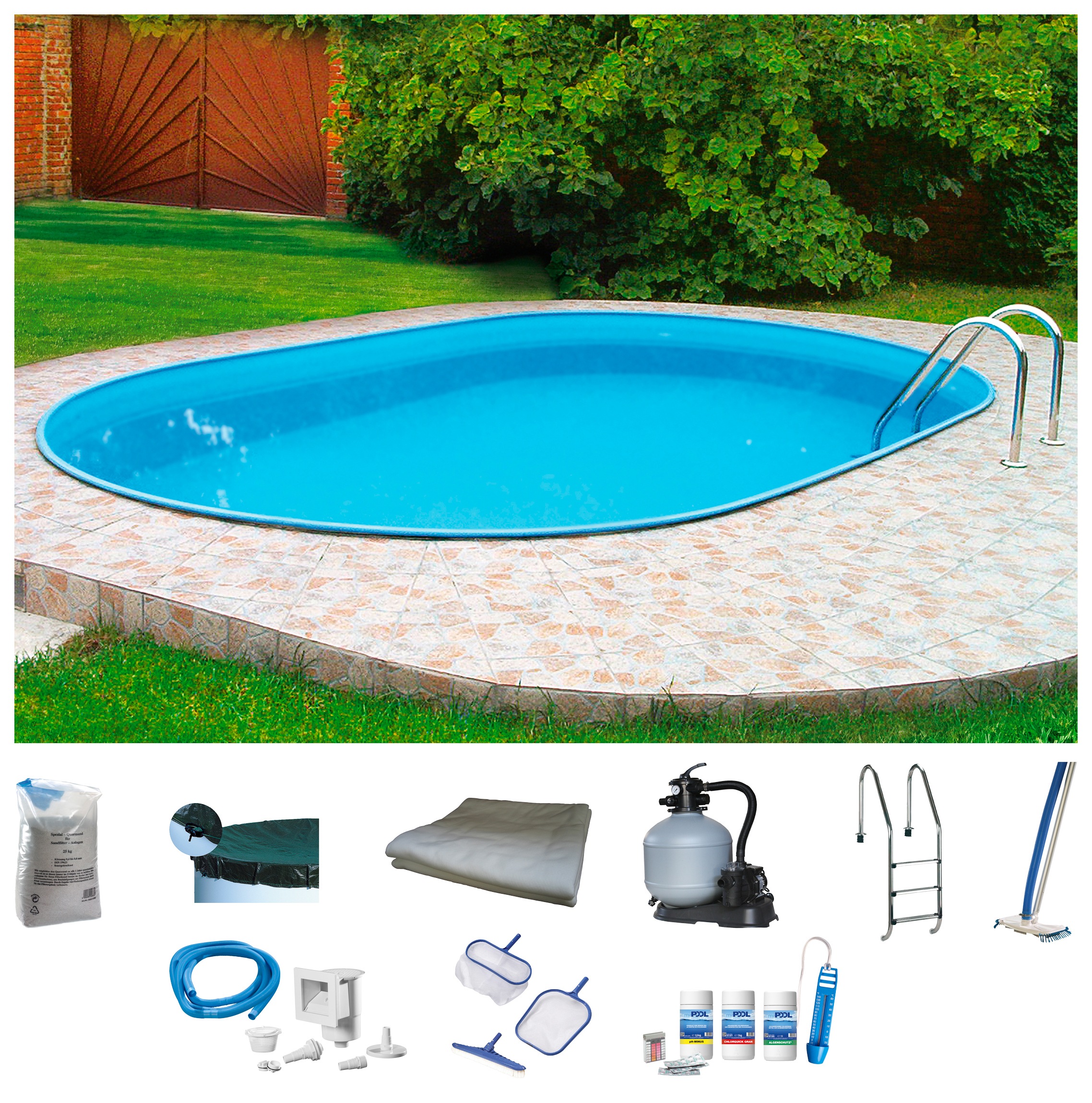 MyPool Ovalpool, (Set), 10-tlg., BxLxH: 300x500x135 cm