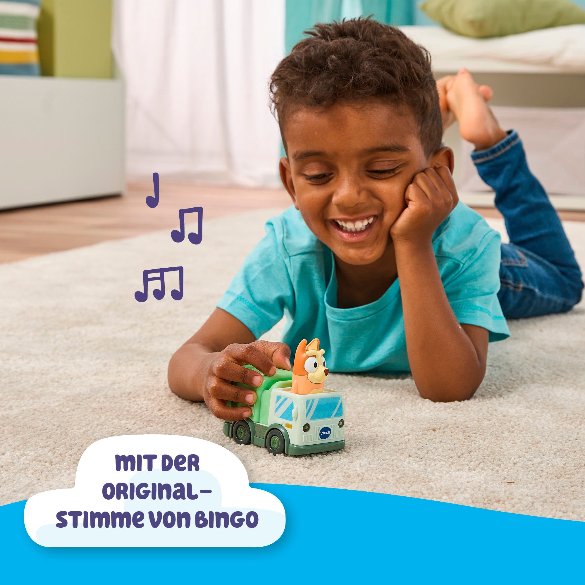 Vtech® Spielzeug-Müllwagen »Tut Tut Baby Flitzer - Bingos Müllwagen« mit Licht und Sound
