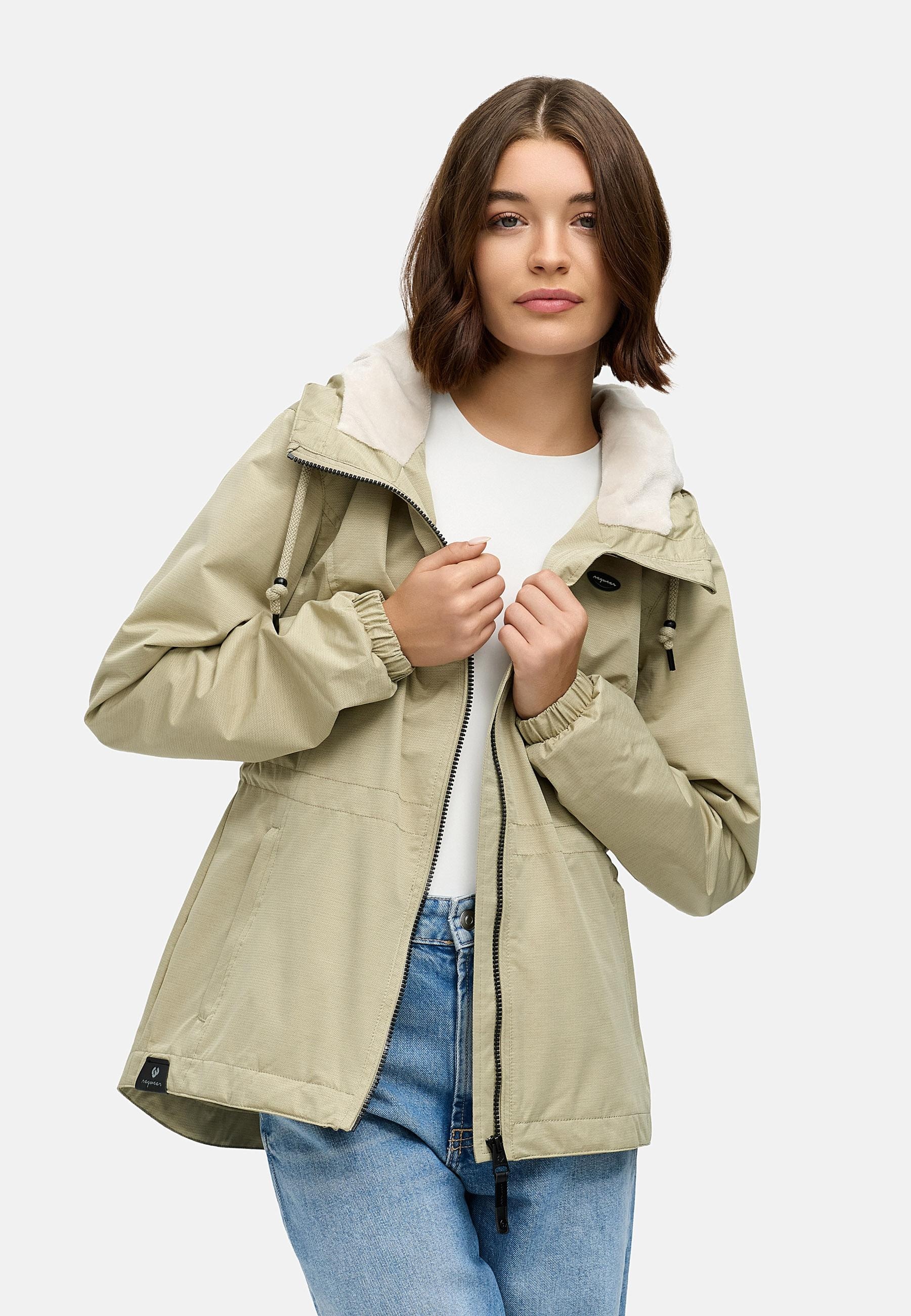 Ragwear Outdoorjacke »Übergangsjacke Dankka Tech« mit Kapuze Stylische Damen Übergangsjacke aus wasserdichtem Material
