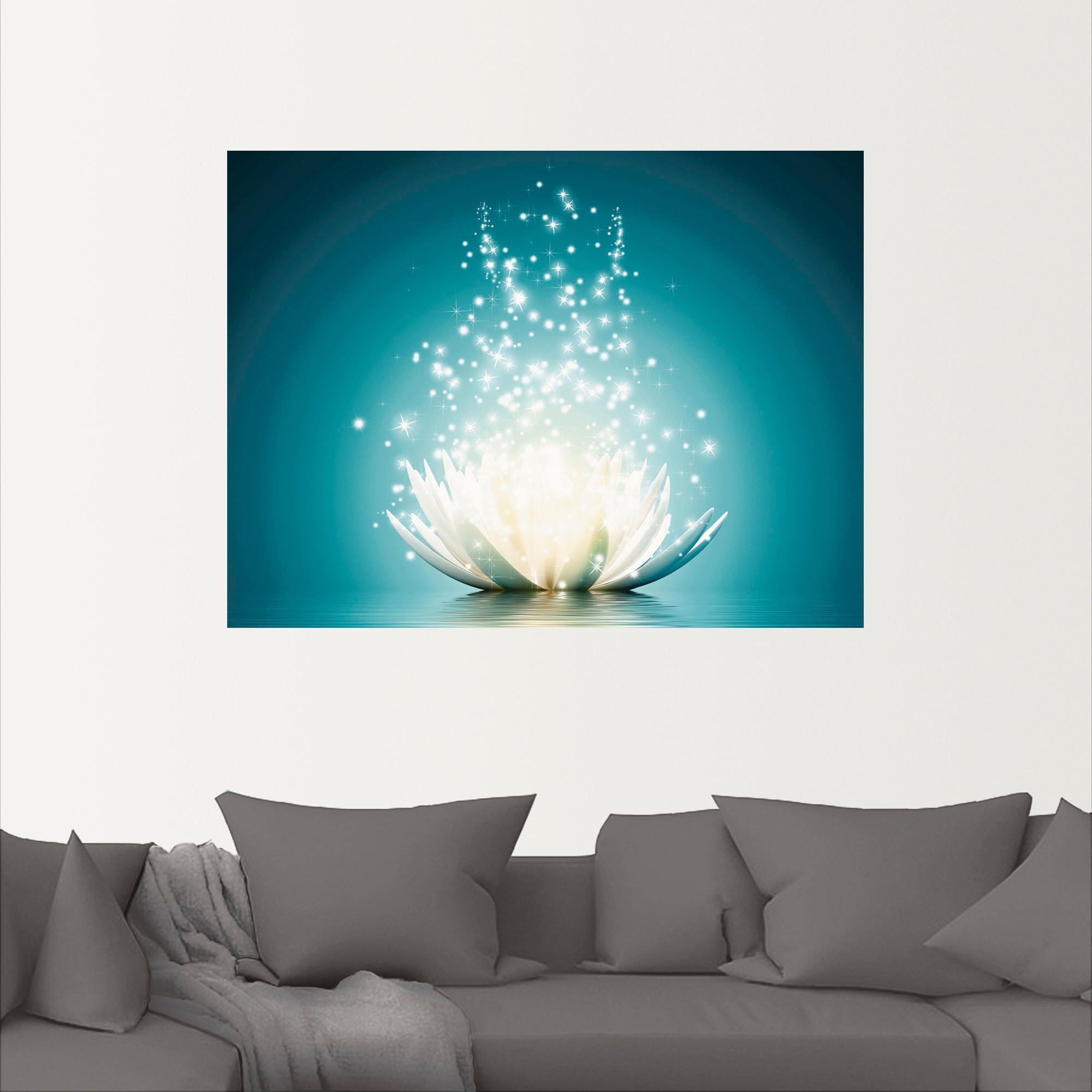 Artland Wandbild »Magie der Lotus-Blume«, Blumen, (1 St.), als Alubild, Outdoorbild, Leinwandbild, Poster, Wandaufkleber