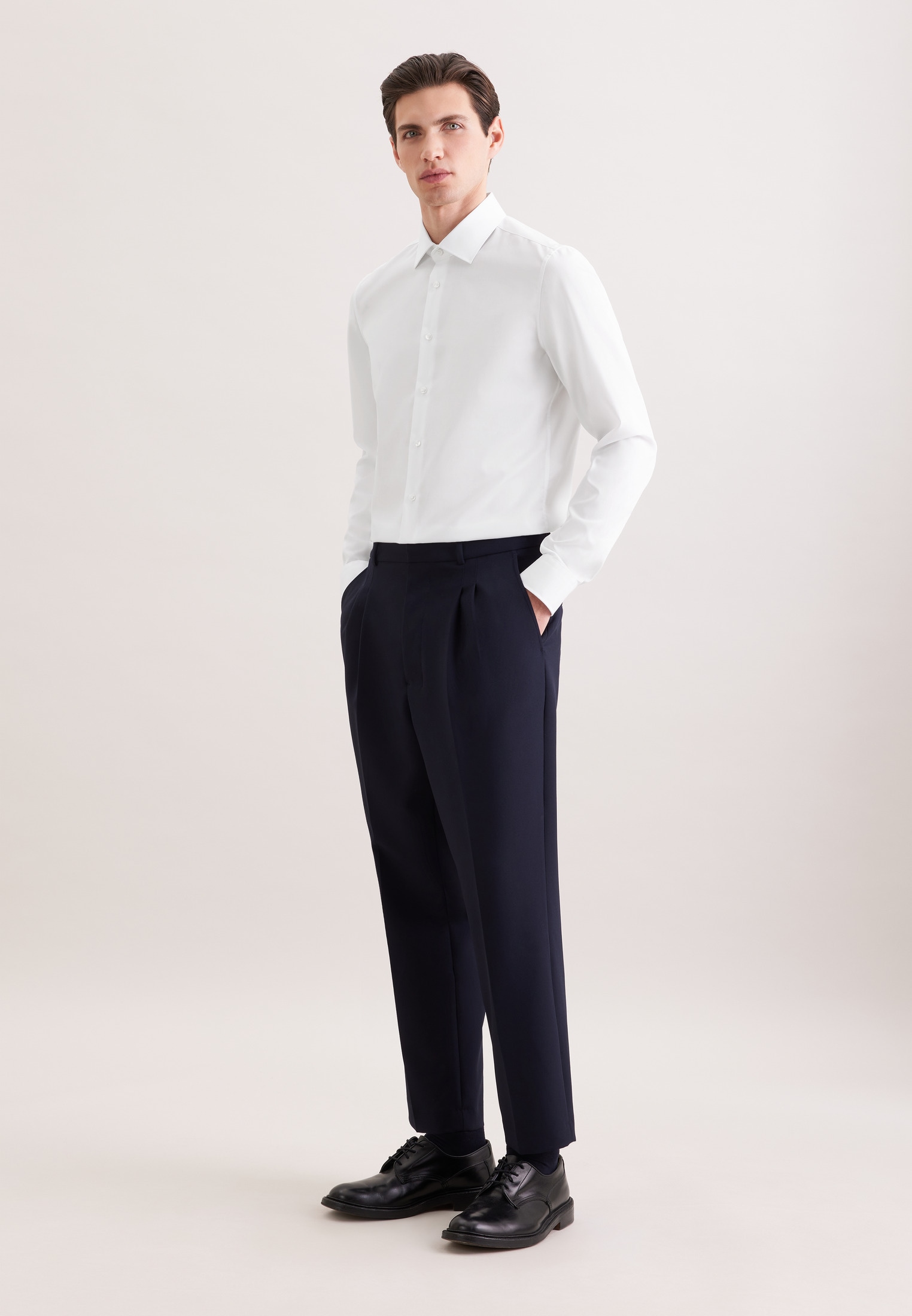 seidensticker Businesshemd »Schwarze Rose« Shaped 1/1 Extra lang Kentkragen Uni