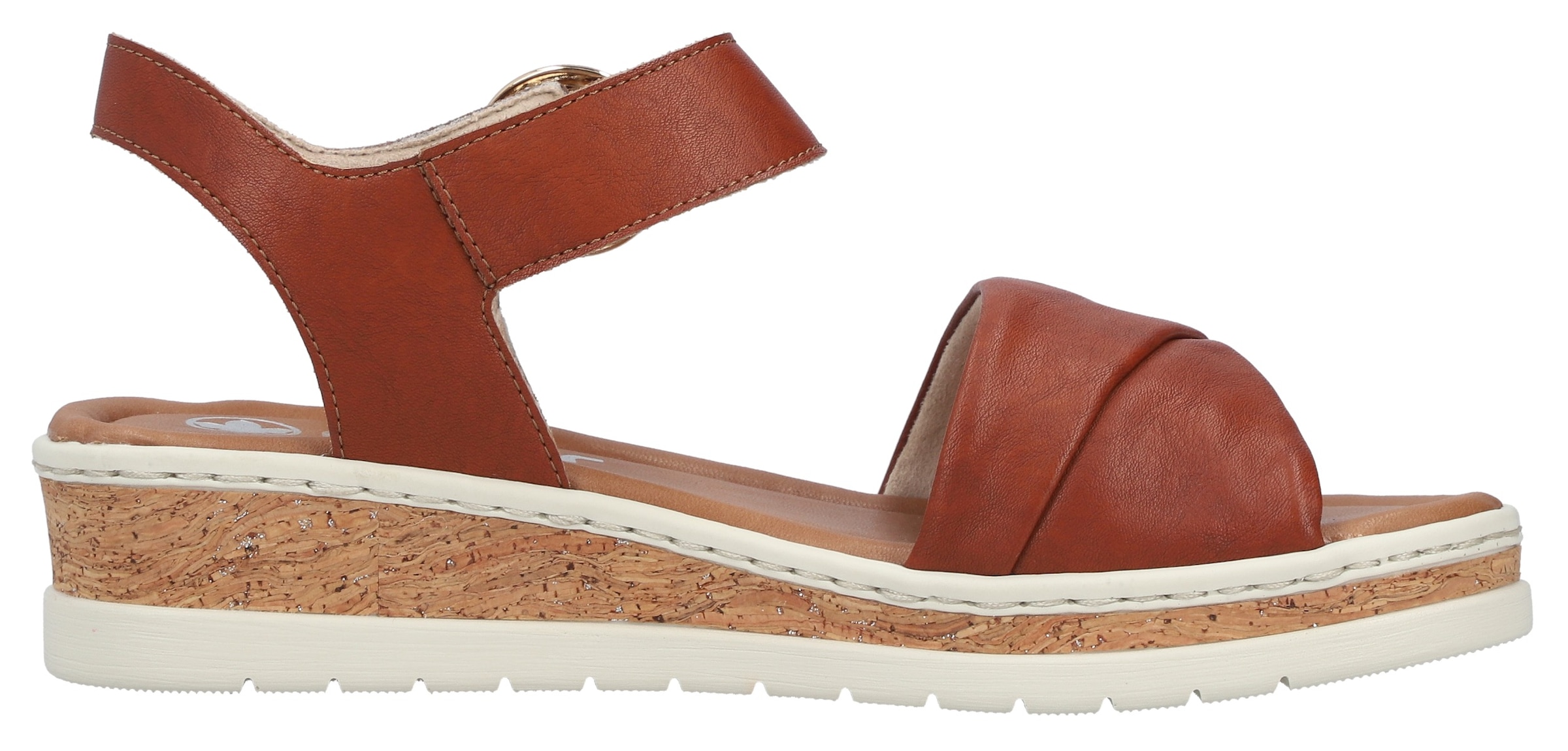 Rieker Keilsandalette  Sommerschuh, Urlaubsschuh, Sandale mit Klett