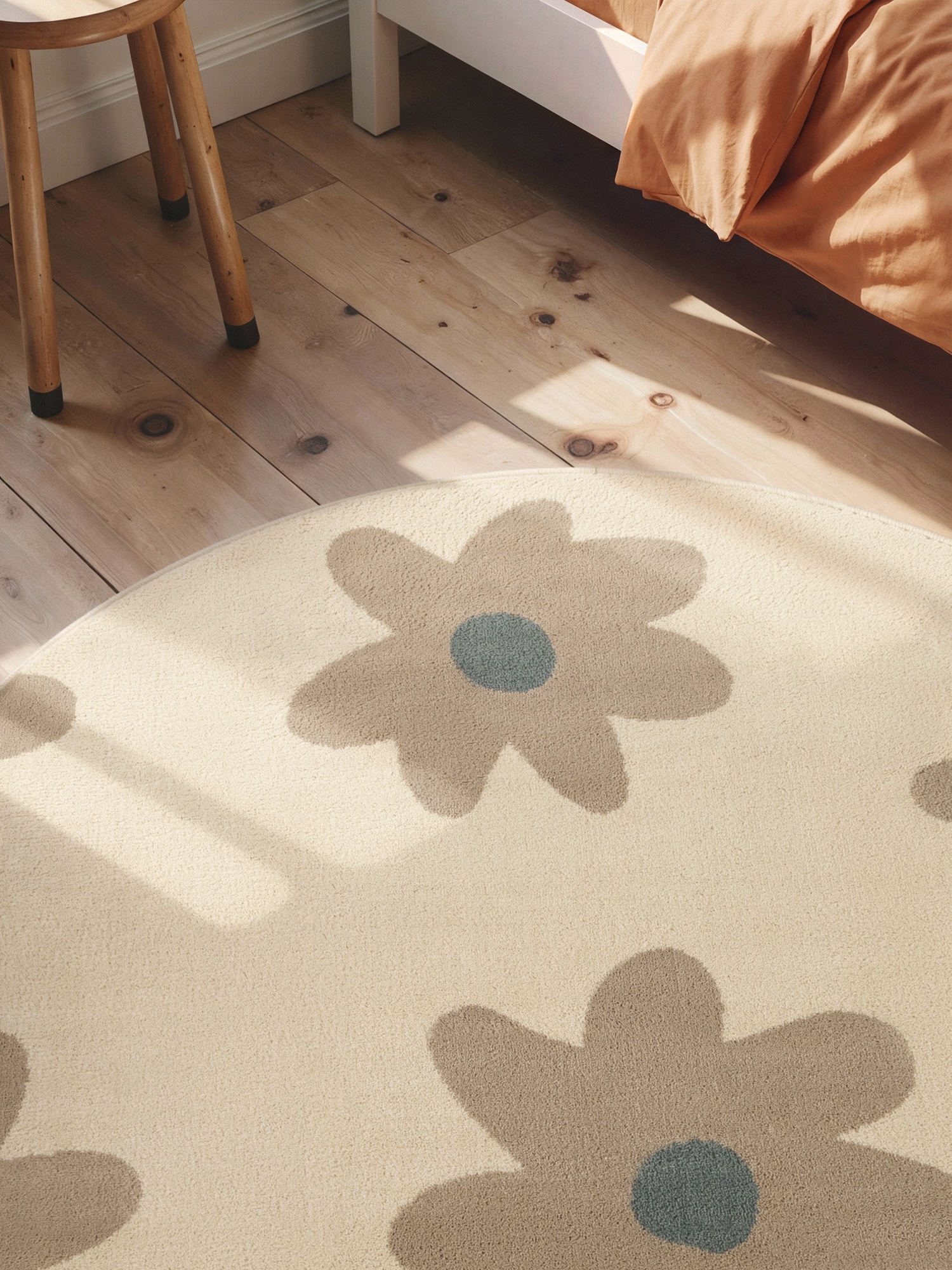 HANSE Home Kinderteppich »Bloomy« rund 10 mm Höhe Pflegeleicht, Weich, Kinderzimmer, Spielteppich, Spielunterlage