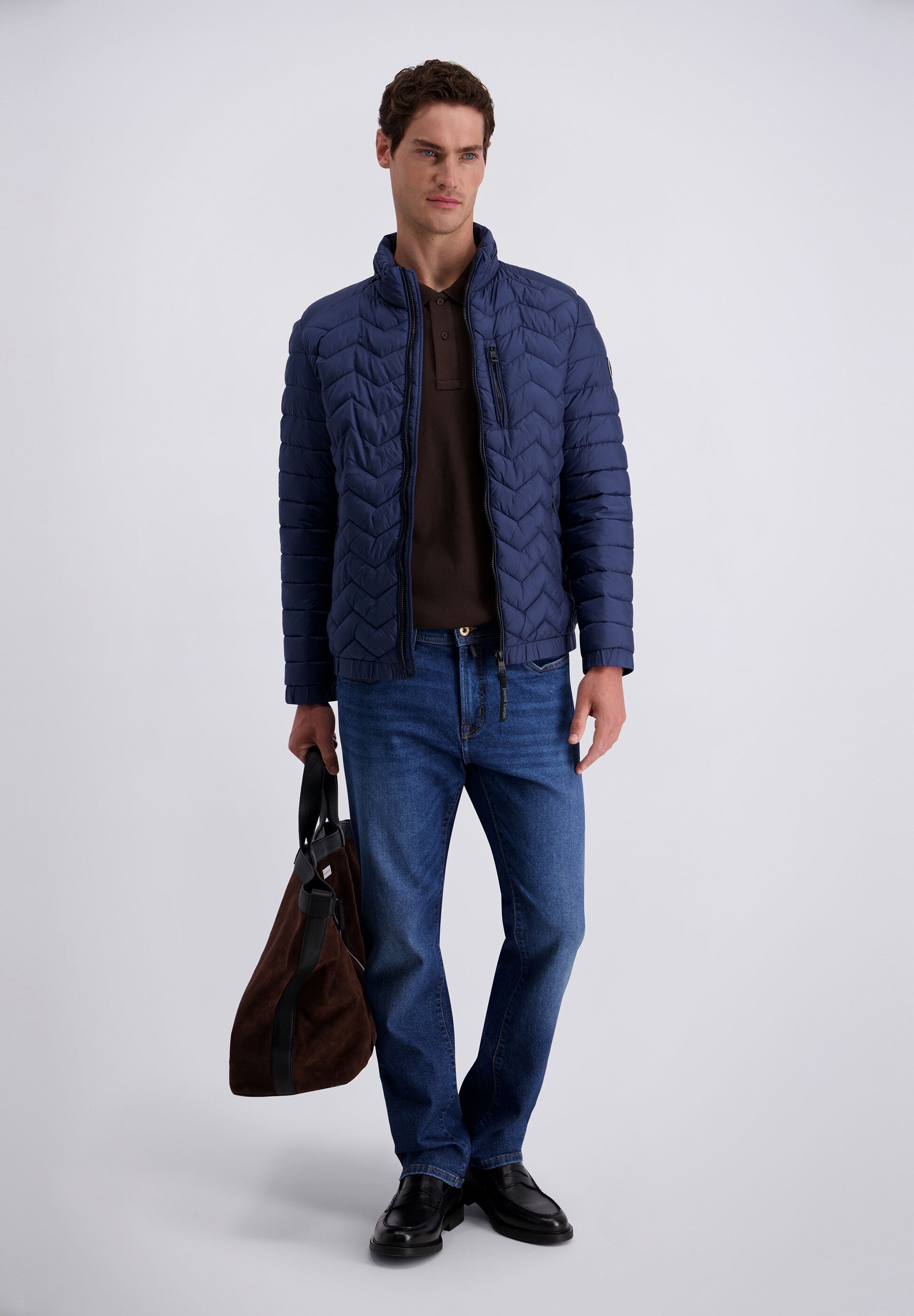 Pierre Cardin Winterjacke »Pierre Cardin Jacke« ohne Kapuze mit leichter Wattierung