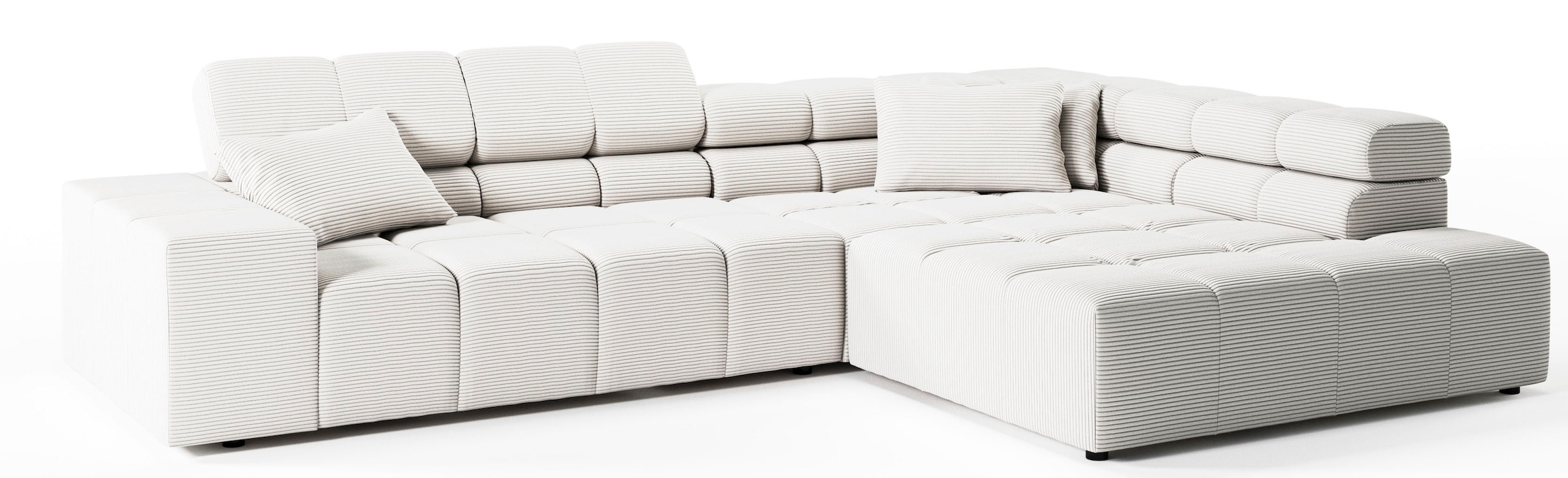 INOSIGN Ecksofa »Ancona incl. Kopfteilverstellung, OTTOs Choice, Breite 319cm, L-Form« wahlweise motorische Sitztiefenverstellung, auch in Cord + Easy Care