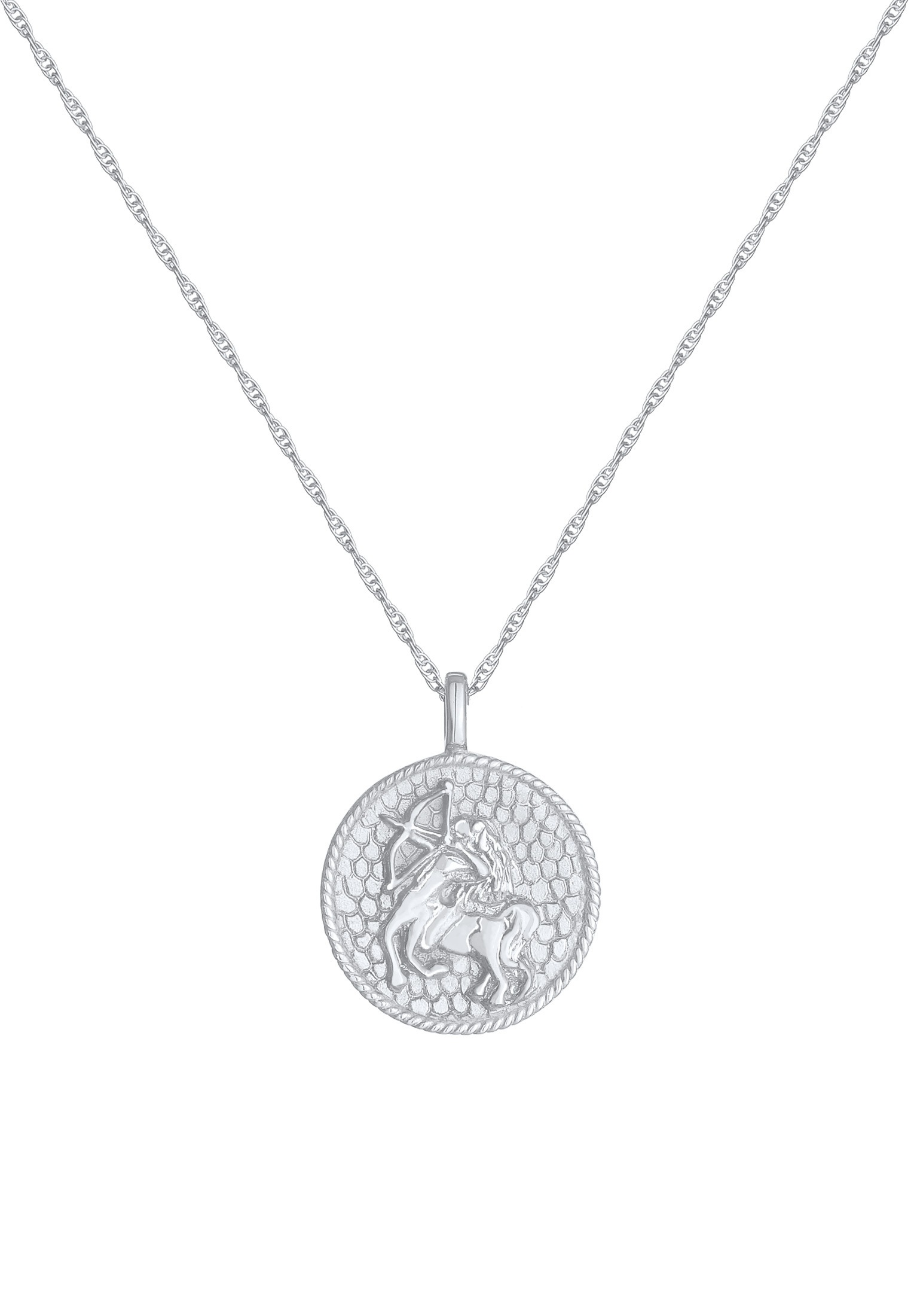 Elli Kette mit Anhänger »Halskette Sternzeichen Schütze Zodiac Astro Münze 925 Silber«