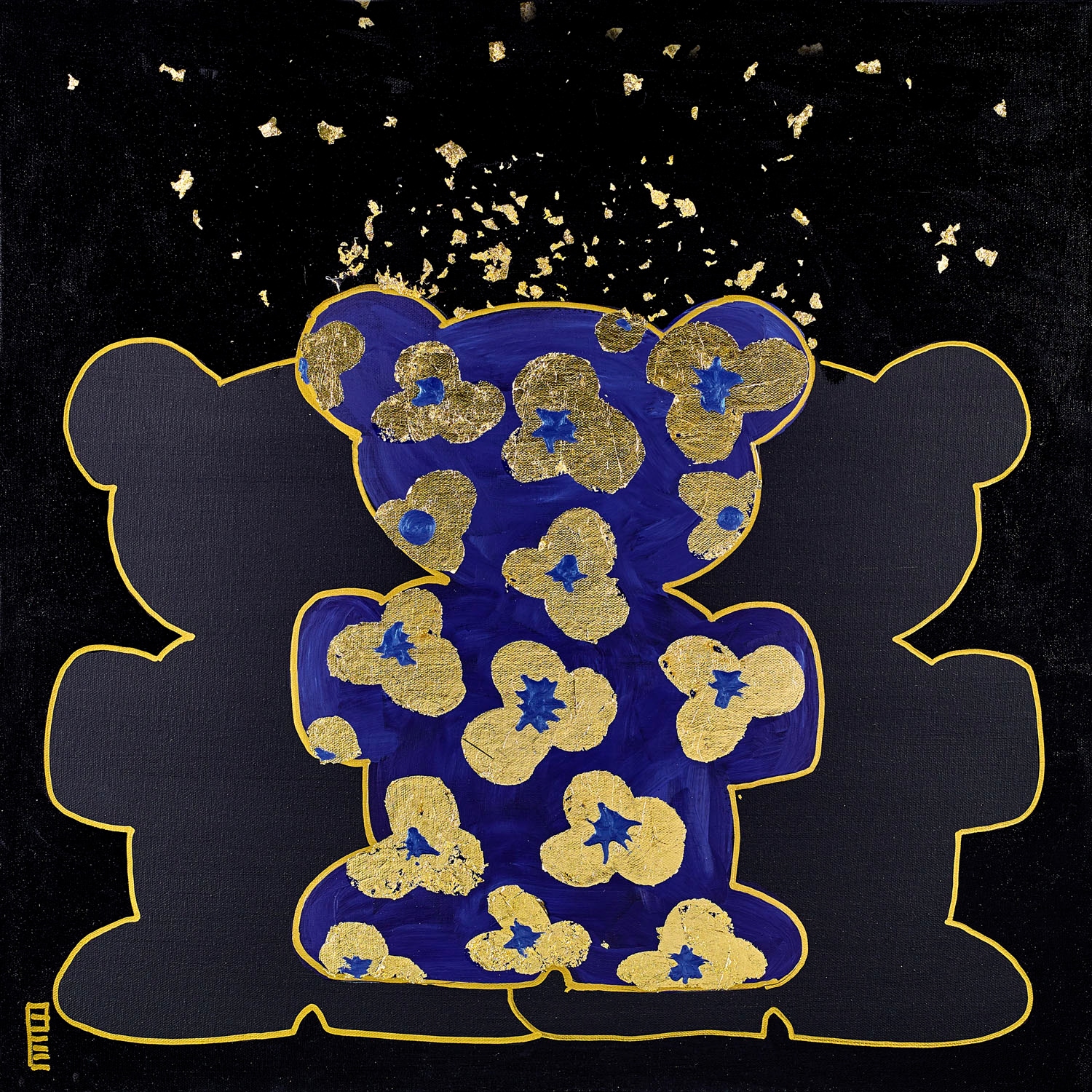 queence Leinwandbild »Bears X«, Bär-Bären-Kunst, (1 St.), Premium-Leinwandstoff, Handarbeit aus Deutschland