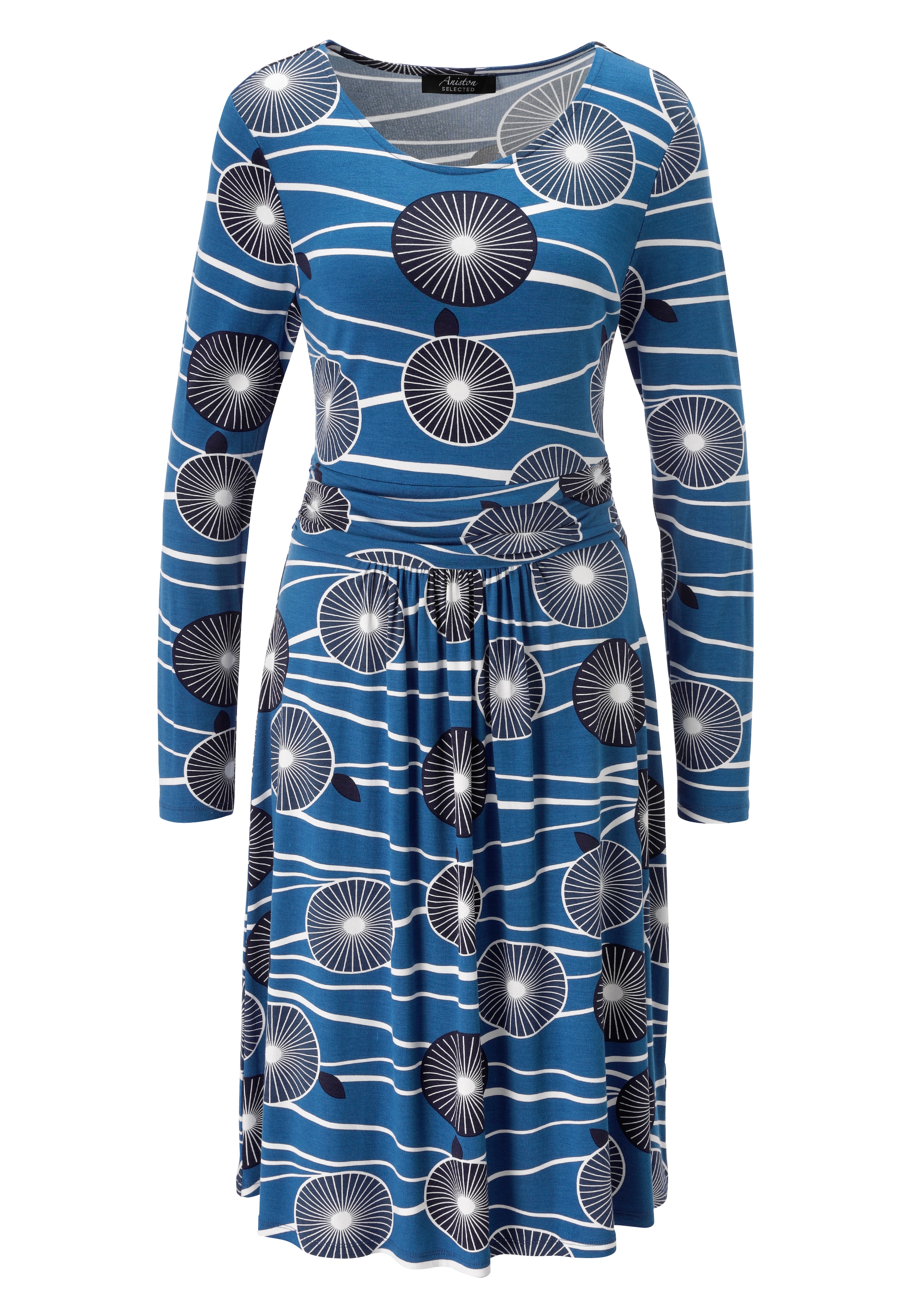 Aniston SELECTED Jerseykleid mit gerafften Taillenbund - NEUE KOLLEKTION