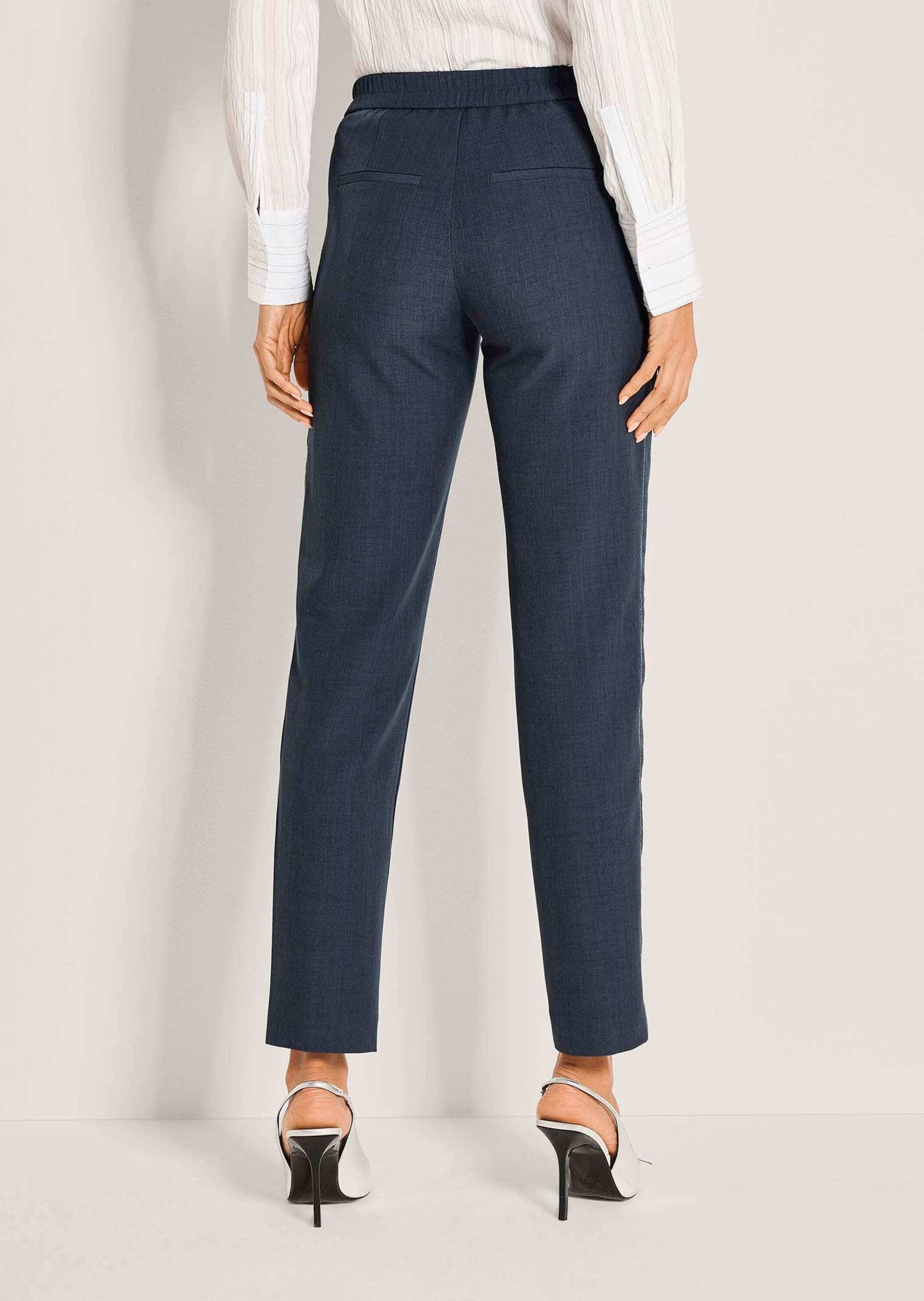 MADELEINE Stoffhose »Bügelfaltenhose Jerseyhose mit Kettendekoration«