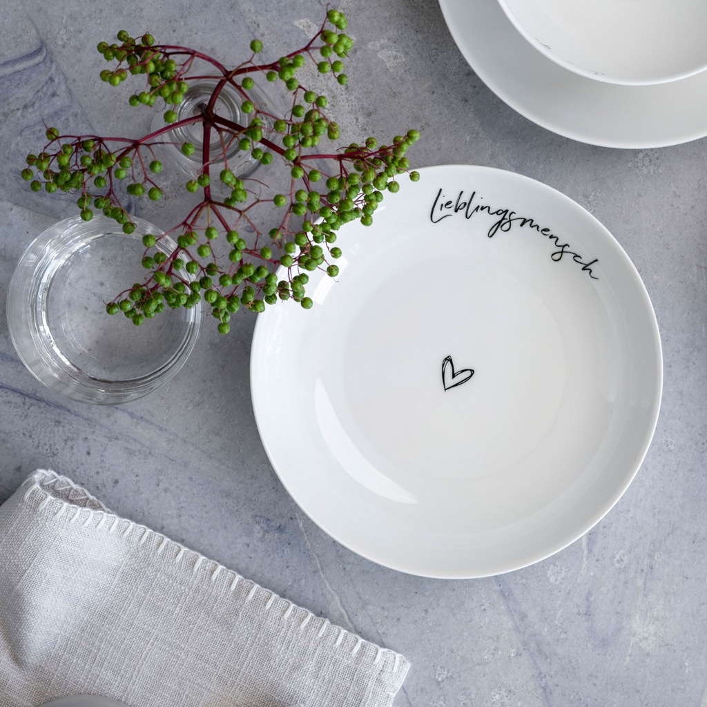 Villeroy & Boch Schale »Schale Lieblingsmensch Statement ø 18,7 cm weiß«
