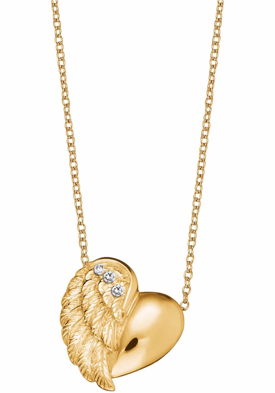 Kette mit Anhänger »Little magic, KETTE HERZFLÜGEL GOLD PLATED, ERN-LILHEARTWING-G«,...