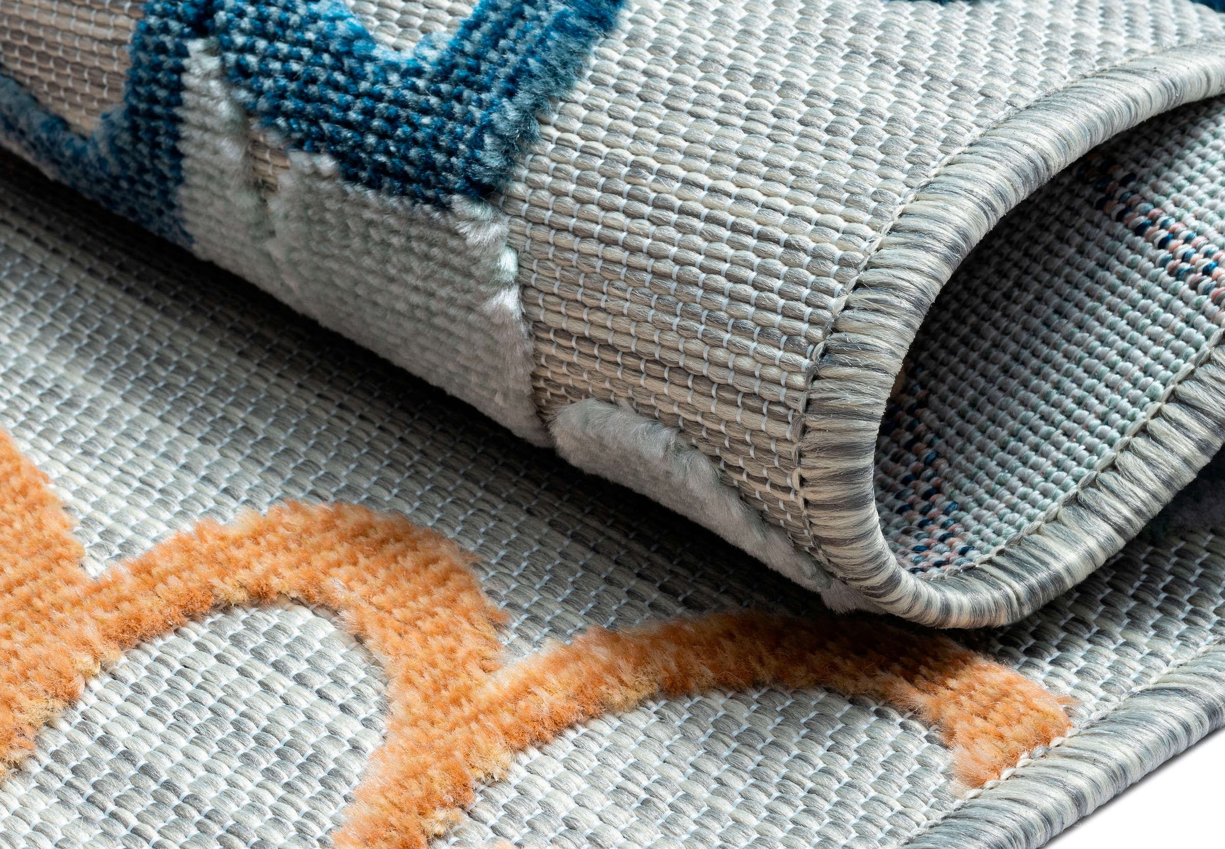 OTTO home Teppich »Tamsin, LAGERRÄUMUNG!« rechteckig 8 mm Höhe Hoch-Tief Effekt, In- und Outdoor geeignet, Terrasse & Balkon