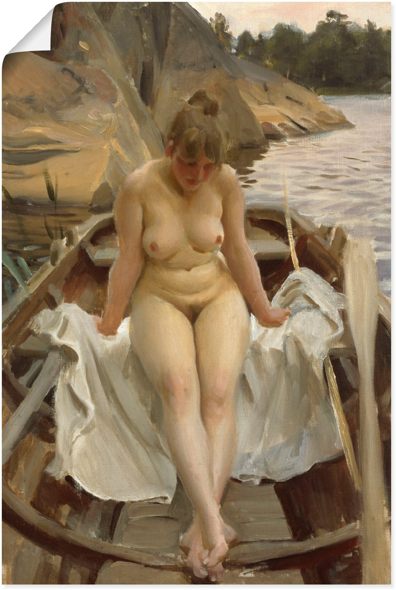Artland Wandbild »In Werners Ruderboot«, Erotische Bilder, (1 St.), als Leinwandbild, Poster in verschied. Größen