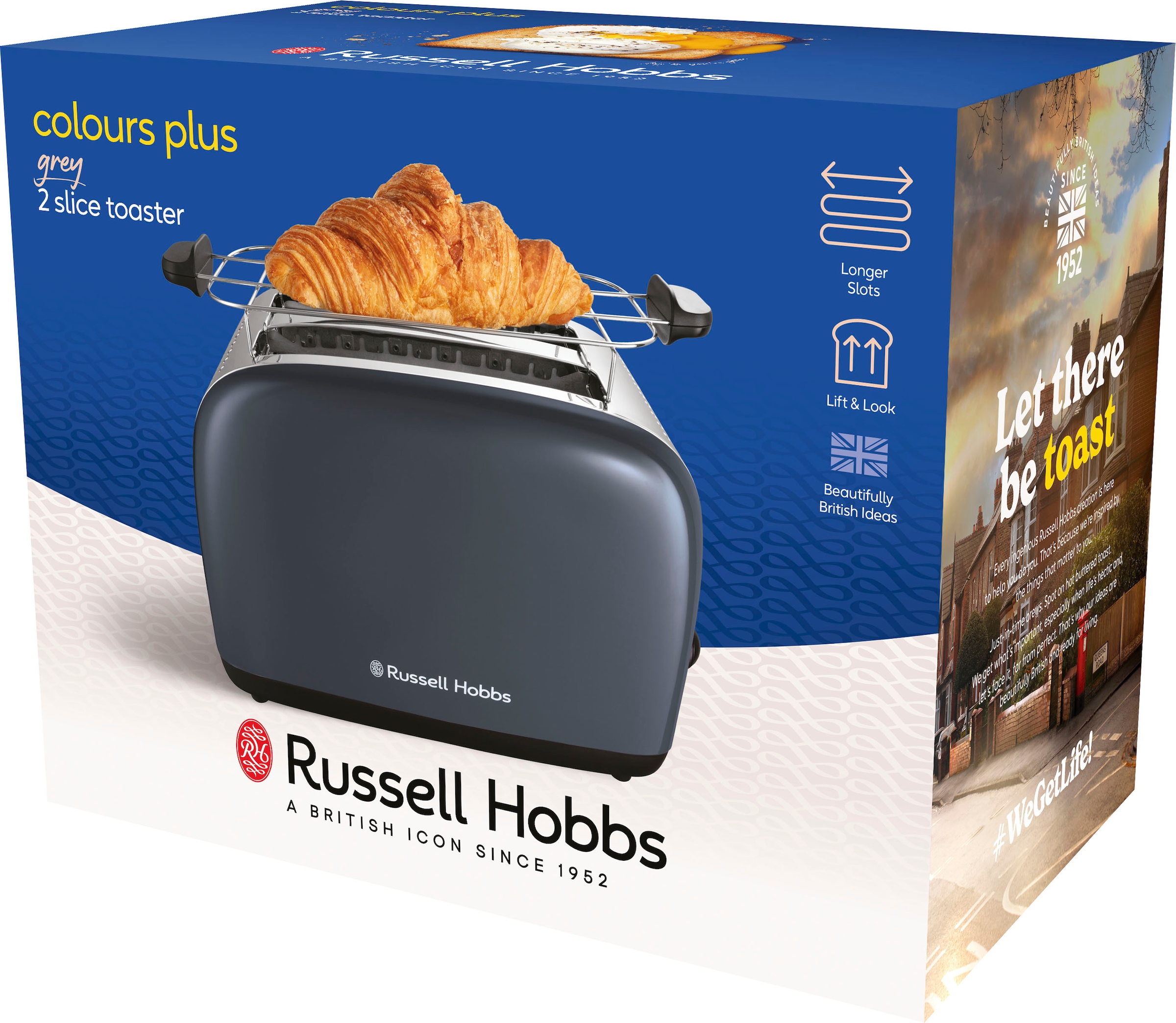 RUSSELL HOBBS Toaster »Colours Plus 26552-56«, 2 lange Schlitze, für 2 Scheiben, 1600 W
