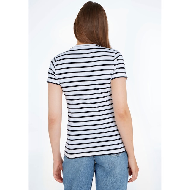 Tommy Hilfiger T-Shirt »SLIM CODY RIB C-NK SS«, mit dezenter Tommy Hilfiger  Logostickerei im OTTO Online Shop