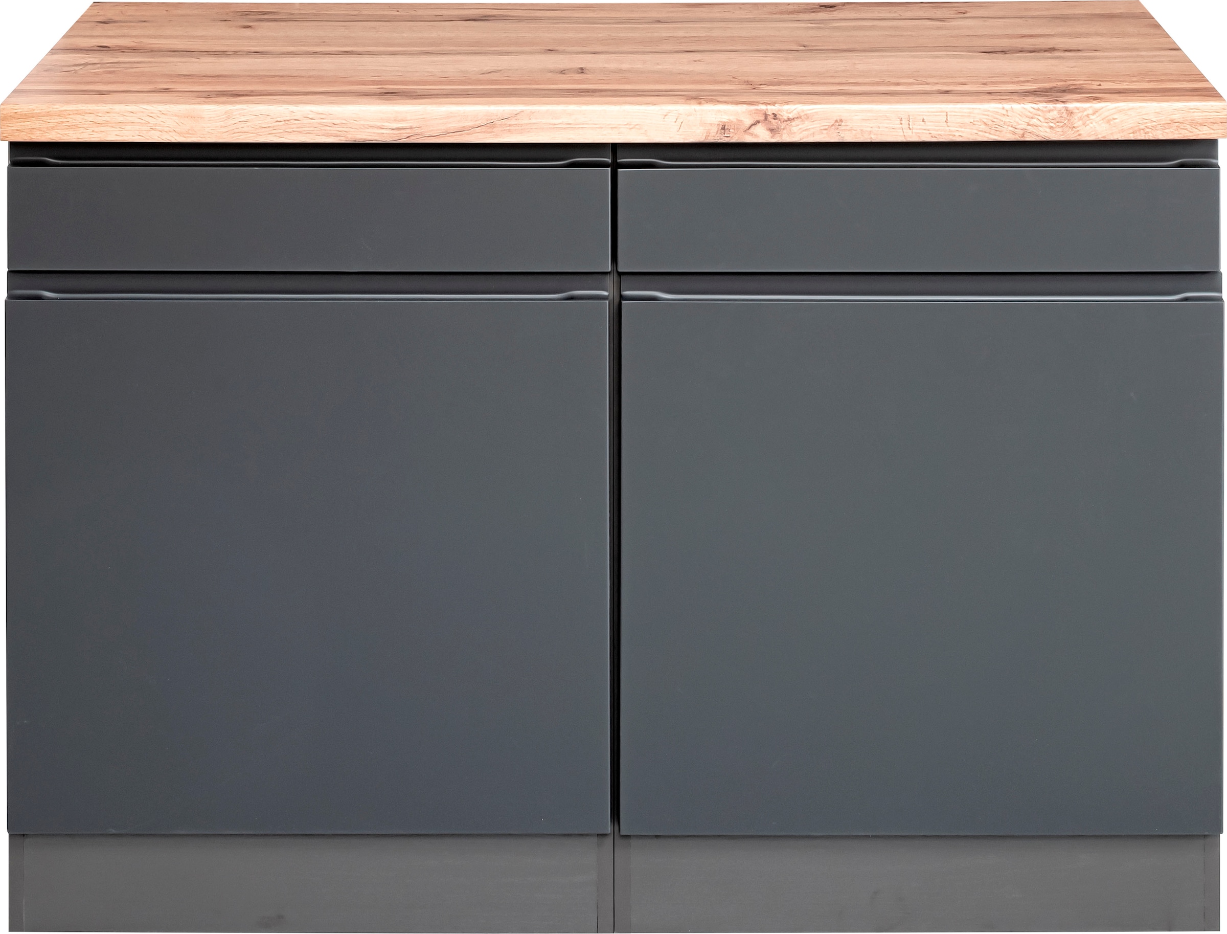 KOCHSTATION Unterschrank »KS-Bruneck« >>Bruneck<< 120 cm breit, für viel Stauraum, hochwertige MDF-Fronten