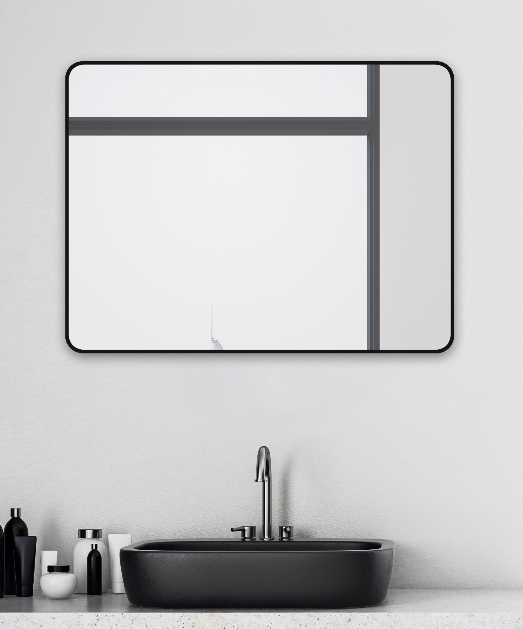 Talos Wandspiegel »Black Living«, (Komplett-Set), BxH: 80x60 cm