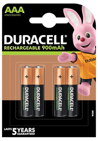 Duracell Batterie »Rechargeable AAA 900mAh Batterien, 4er Pack«, (Packung, 4 St.) kaufen