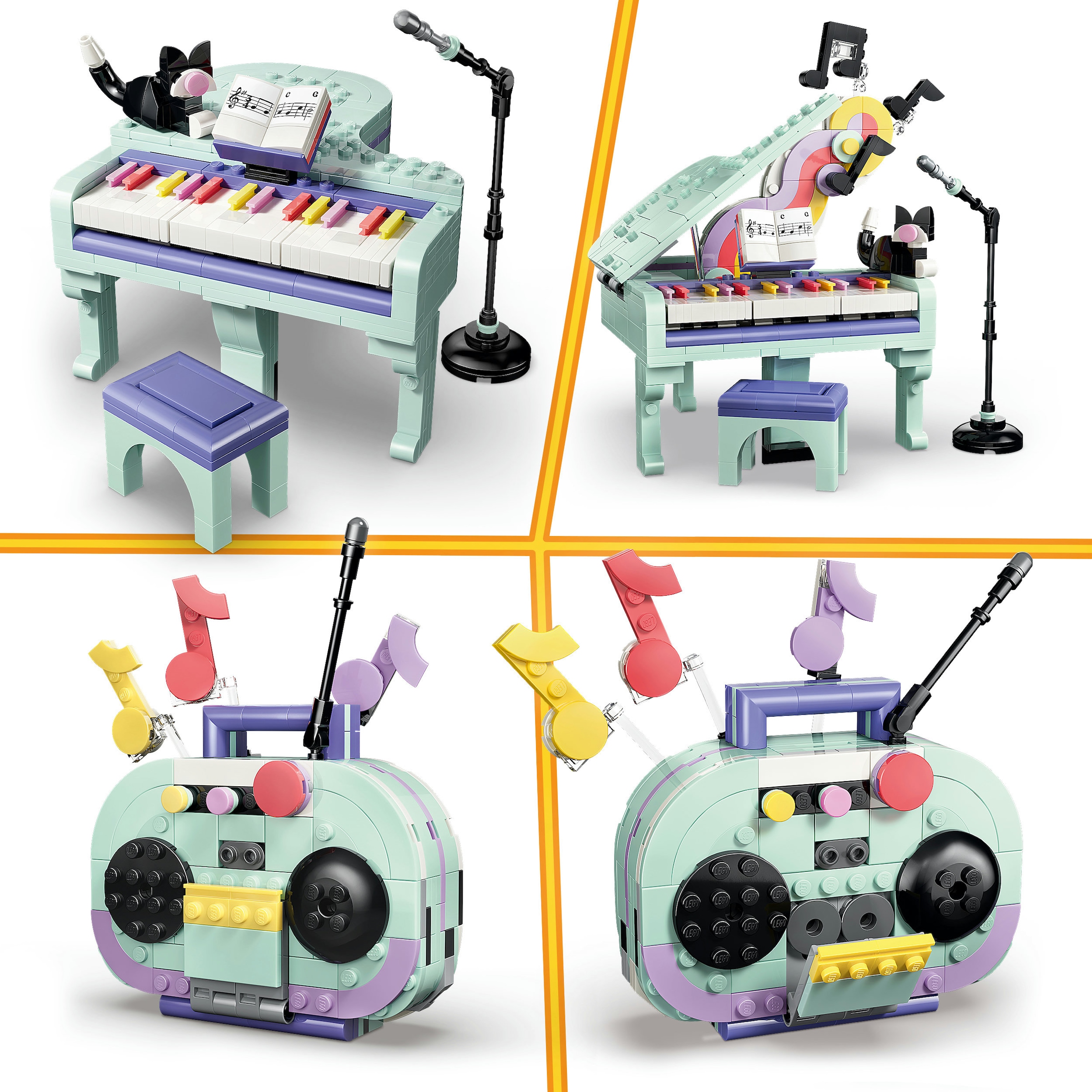 LEGO® Konstruktionsspielsteine »Deko-Klavier mit Katze (31392), LEGO Creator« Made in Europe