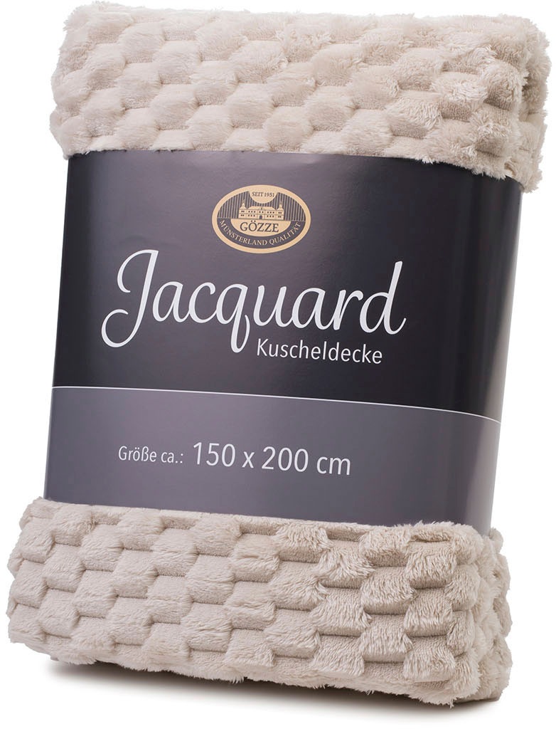 Gözze Wohndecke »Decke 3D - Bubbles« Jacquard gewebte Decke in 3D Optik