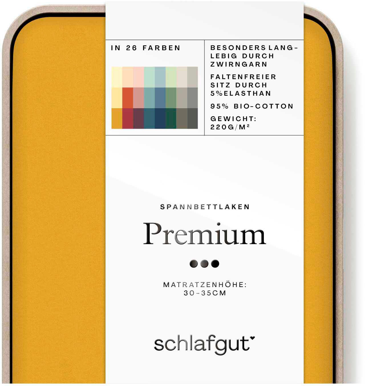 Schlafgut Spannbettlaken »Premium«, Zero Waste Verpackung, PREMIUM Qualität