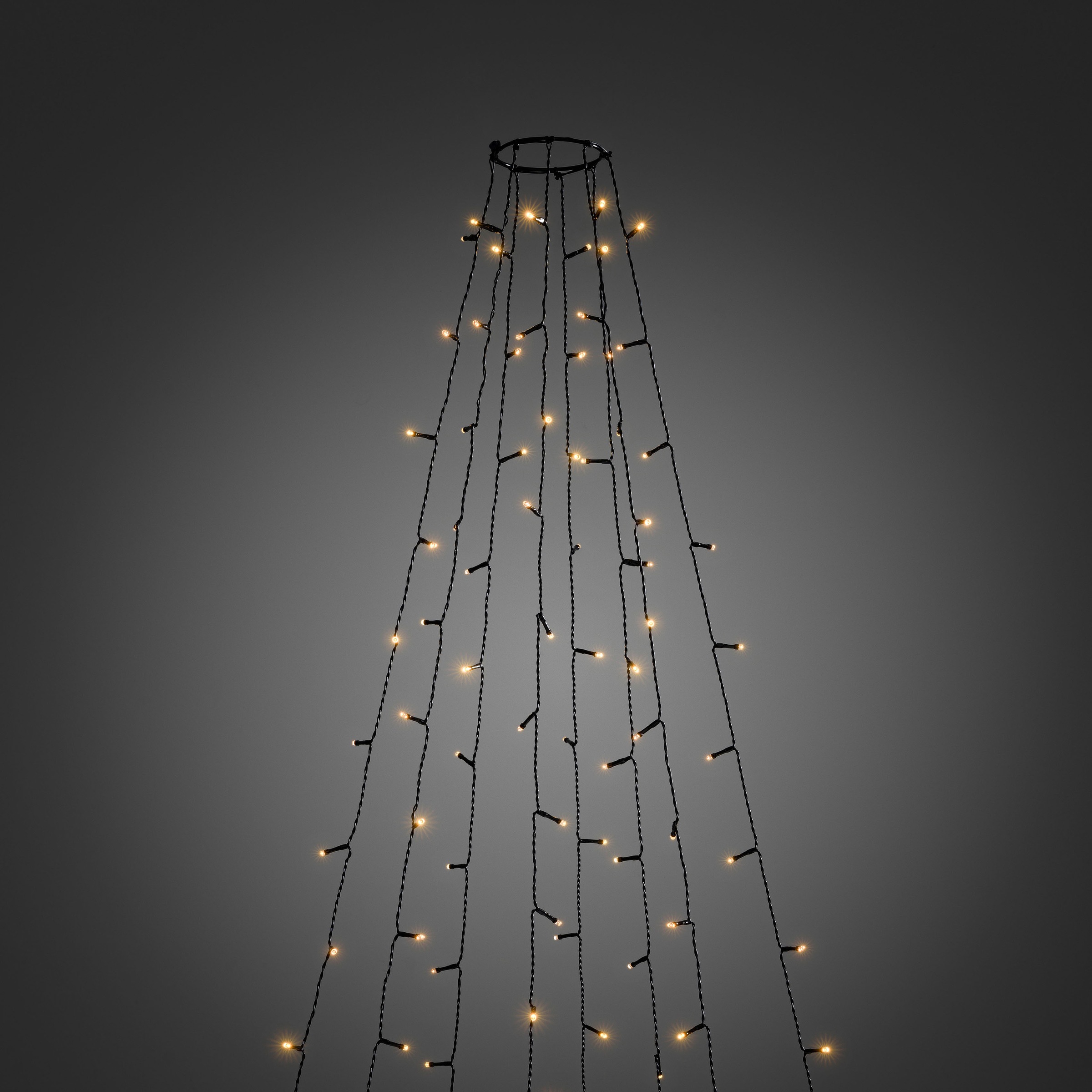 KONSTSMIDE LED-Baummantel, 240 St.-flammig, LED Lichterkette mit Ring Ø 11, 8 Stränge à 30 Dioden, mit Multifunktion, APP-gesteuert (Android & IOS)