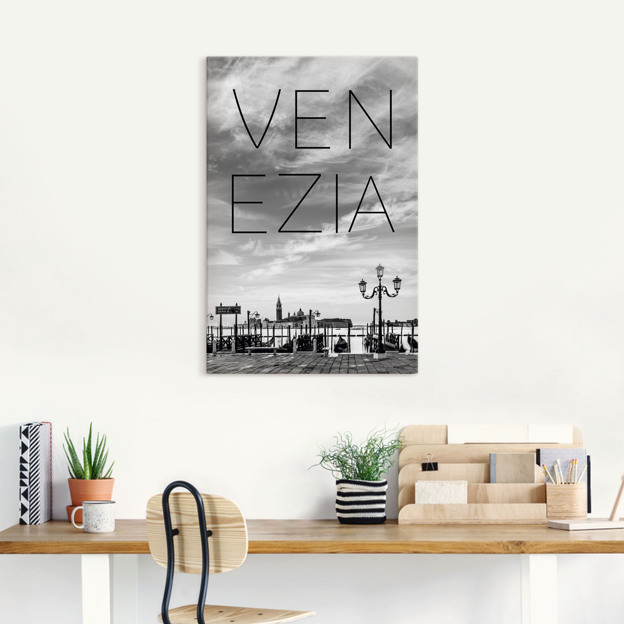Artland Wandbild »Gondeln am frühen Morgen in Venedig«, Venedig, (1 St.), als Leinwandbild in verschied. Größen