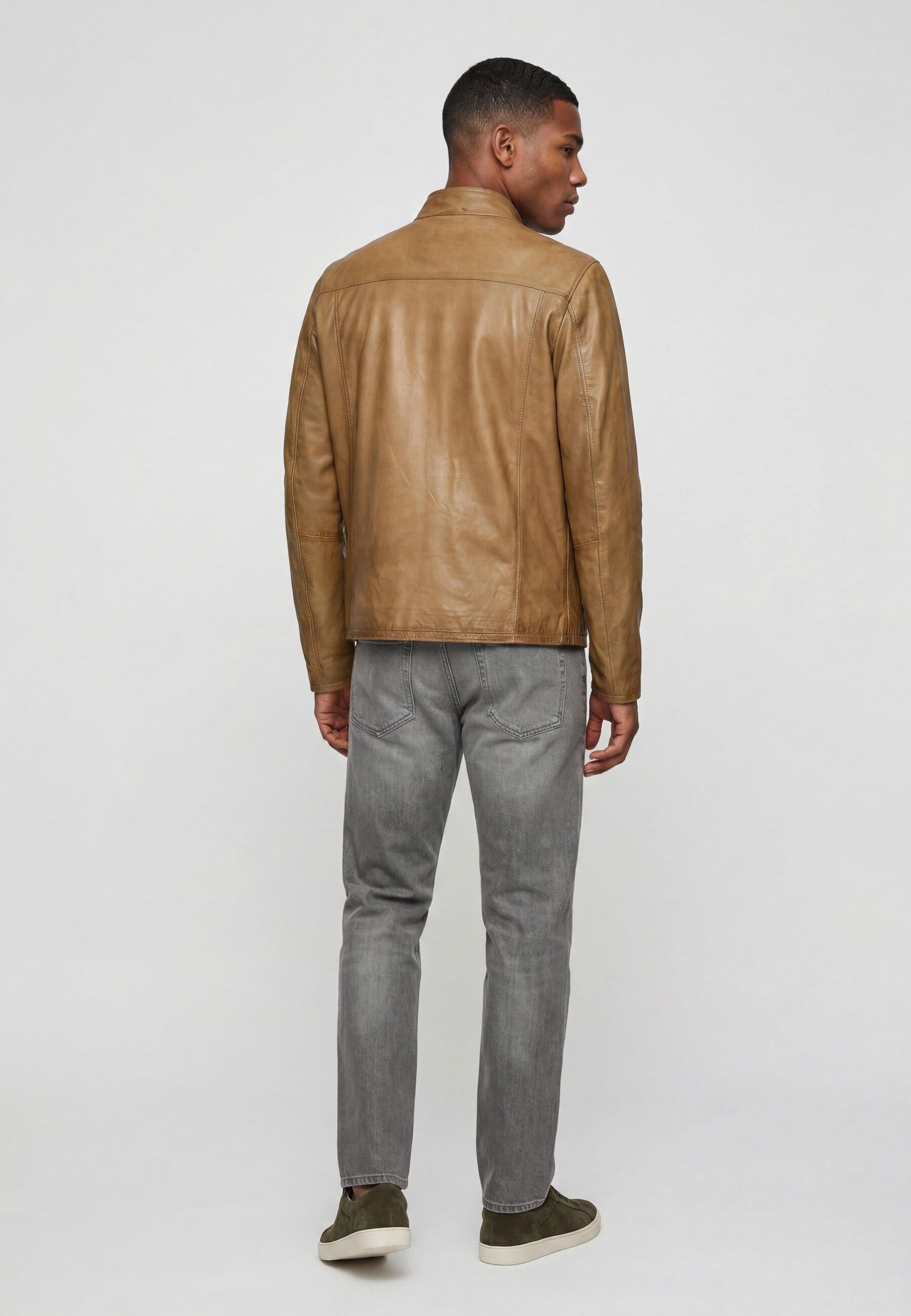 Milestone Lederjacke »MSMarco« ohne Kapuze robuste Metallreißverschlüsse