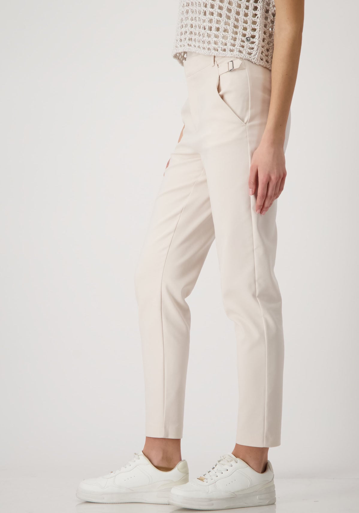 Monari Röhrenhose, mit Zierriegeln