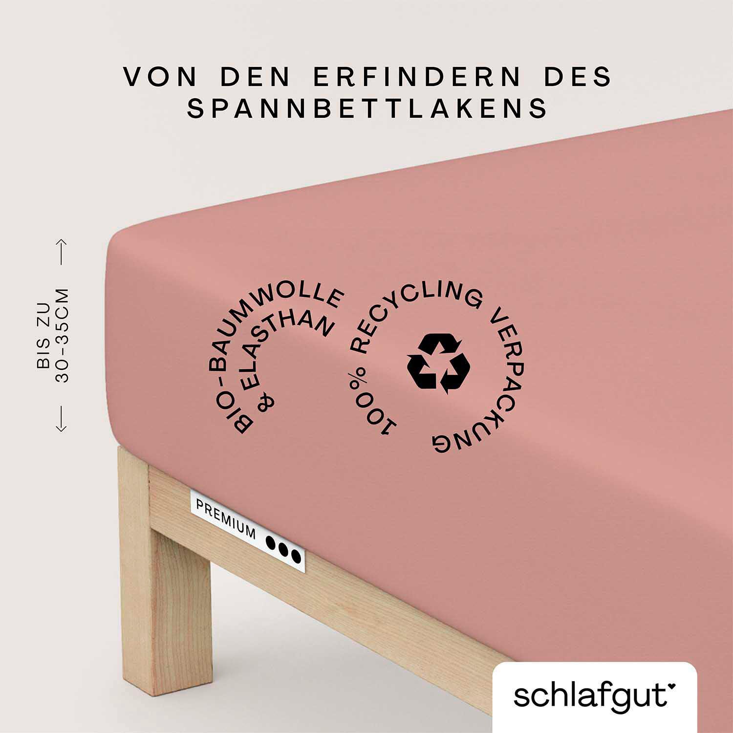 Schlafgut Spannbettlaken »Premium« Zero Waste Verpackung, PREMIUM Qualität