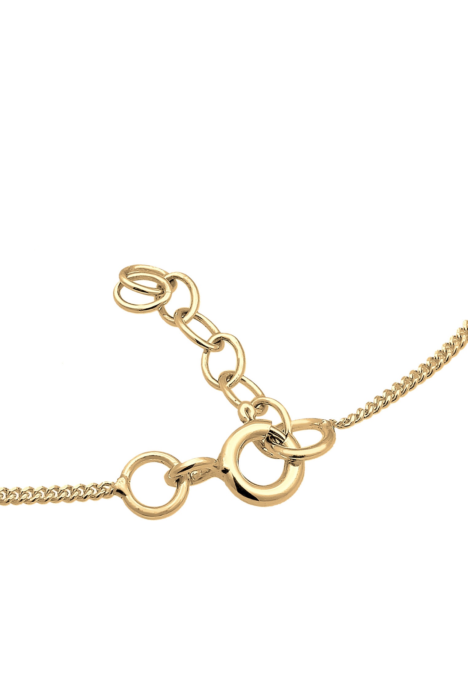 Elli Armkette »Armband Kreis Plättchen Matt Basic Geo 925 Silber«