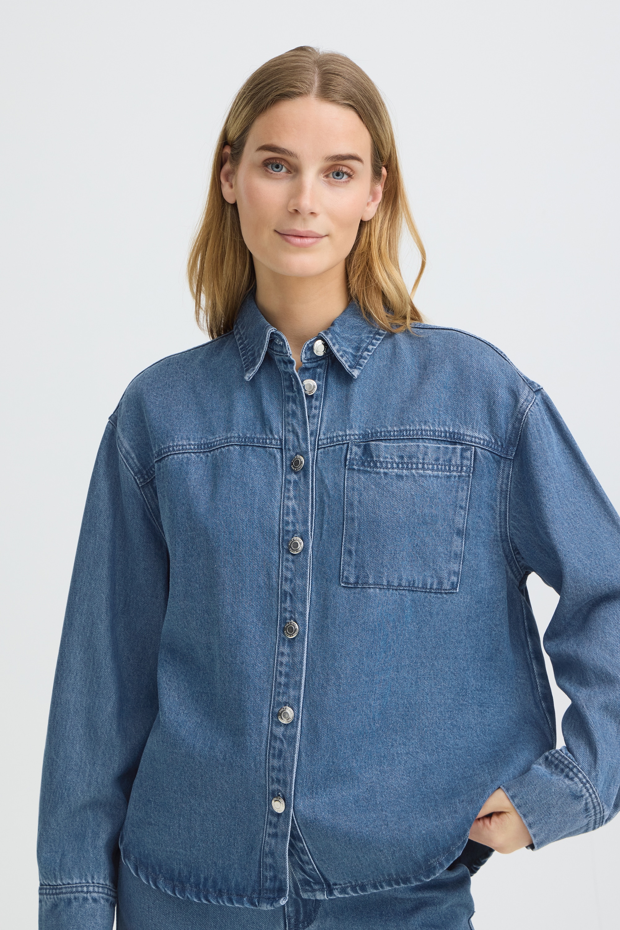 Pulz Jeans Jeansbluse »Damen Jeanshemd PZDORI«