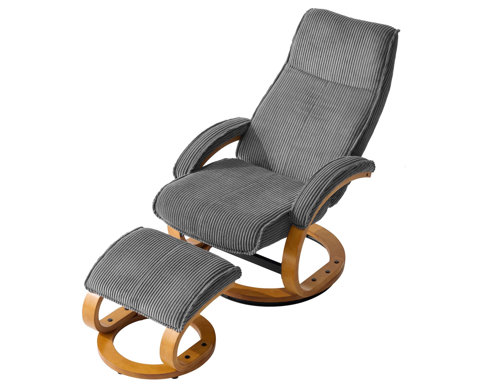Home affaire Relaxsessel »mit Hocker PARIS neu: Cord - OTTO. Verlässliche Qualität.« bestehend aus Sessel und Hocker,  manuelle Relaxfunktion mit Drehfunktion, neu: Cord-Bezug