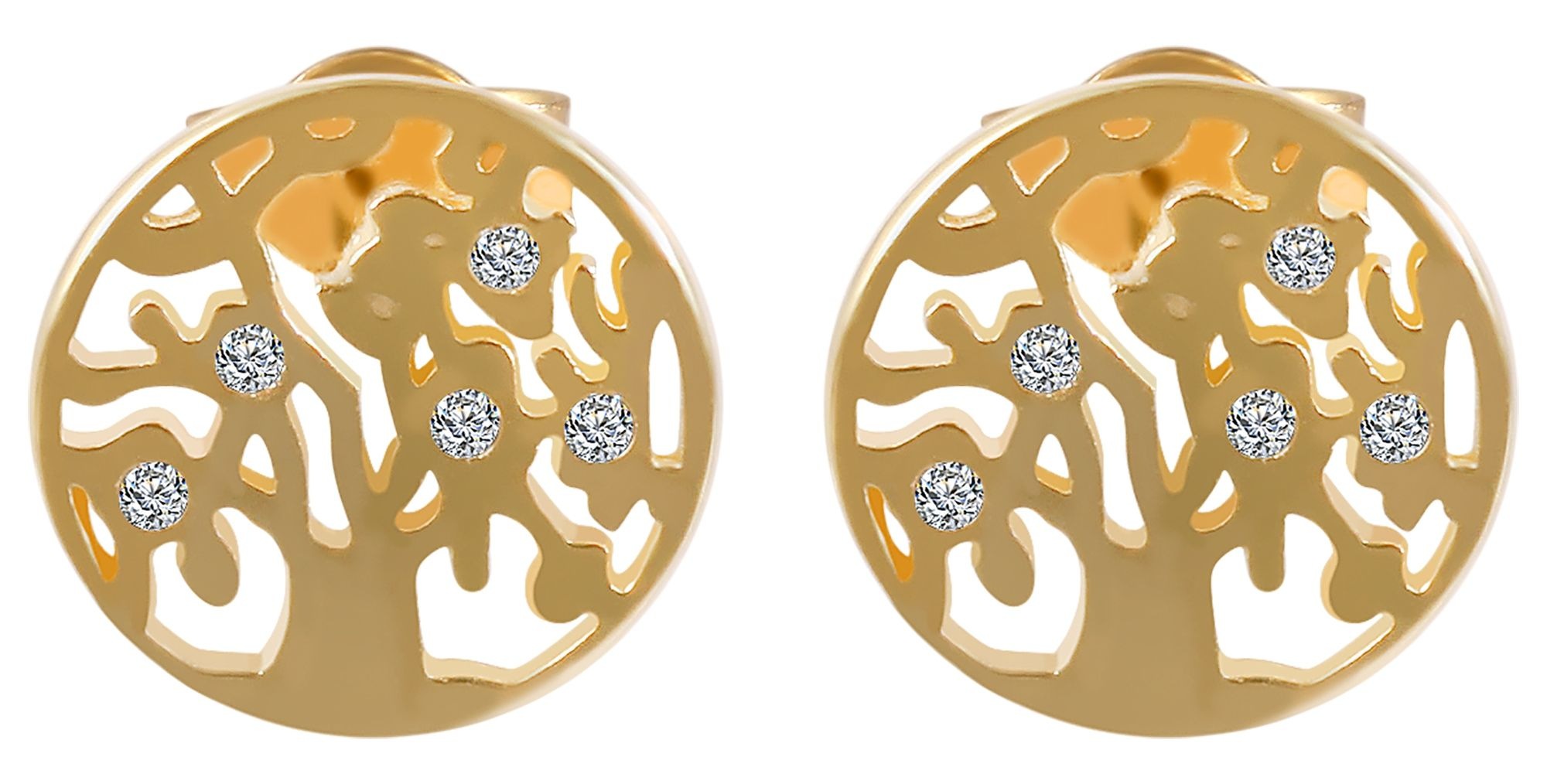 Adelia´s Paar Ohrstecker »Damen Ohrringe ¿ Ohrstecker aus 333 Gold mit Zirkonia«