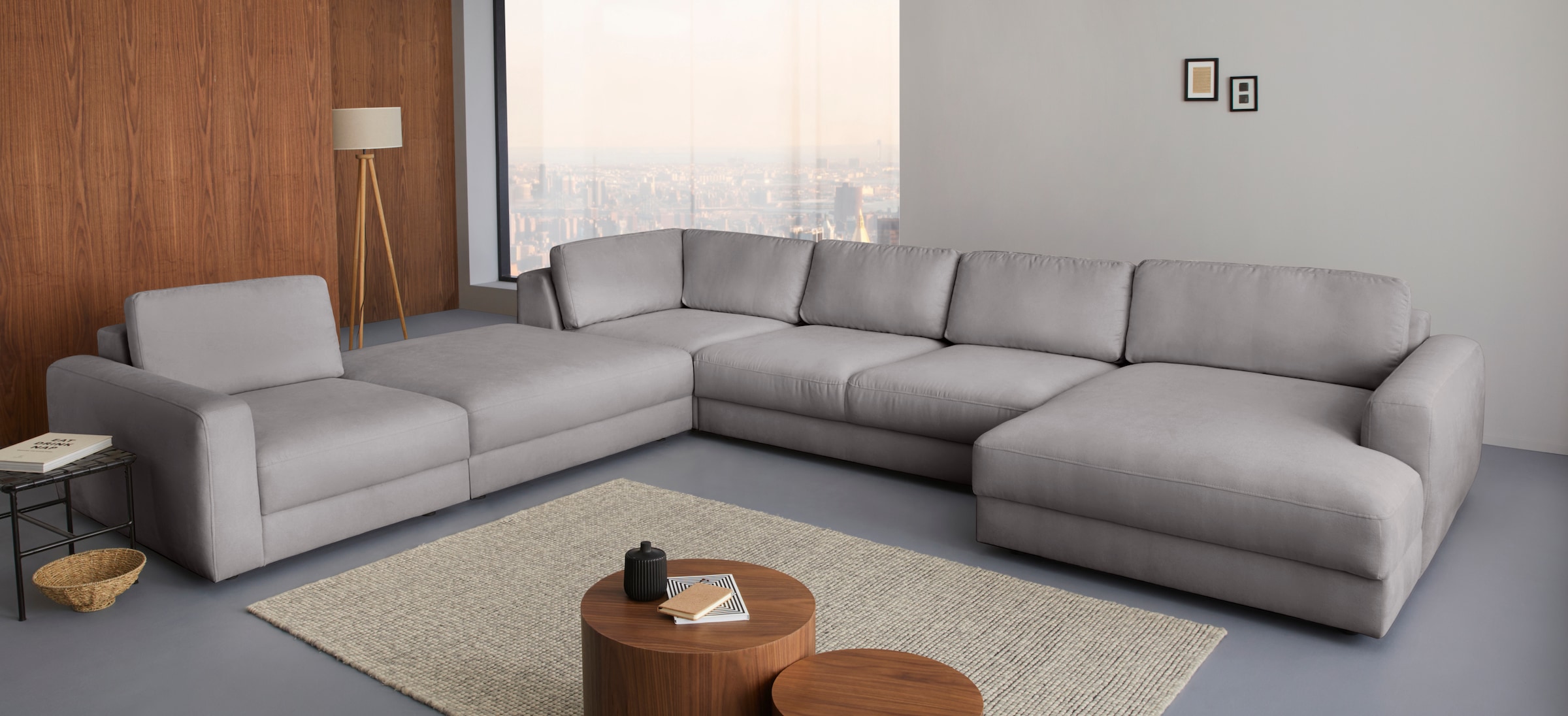 Places of Style Wohnlandschaft »Bloomfield, Mega Polsterecke, Breite 390cm, viel Platz, U-Form«, In verschiedenen Größen bestellbar