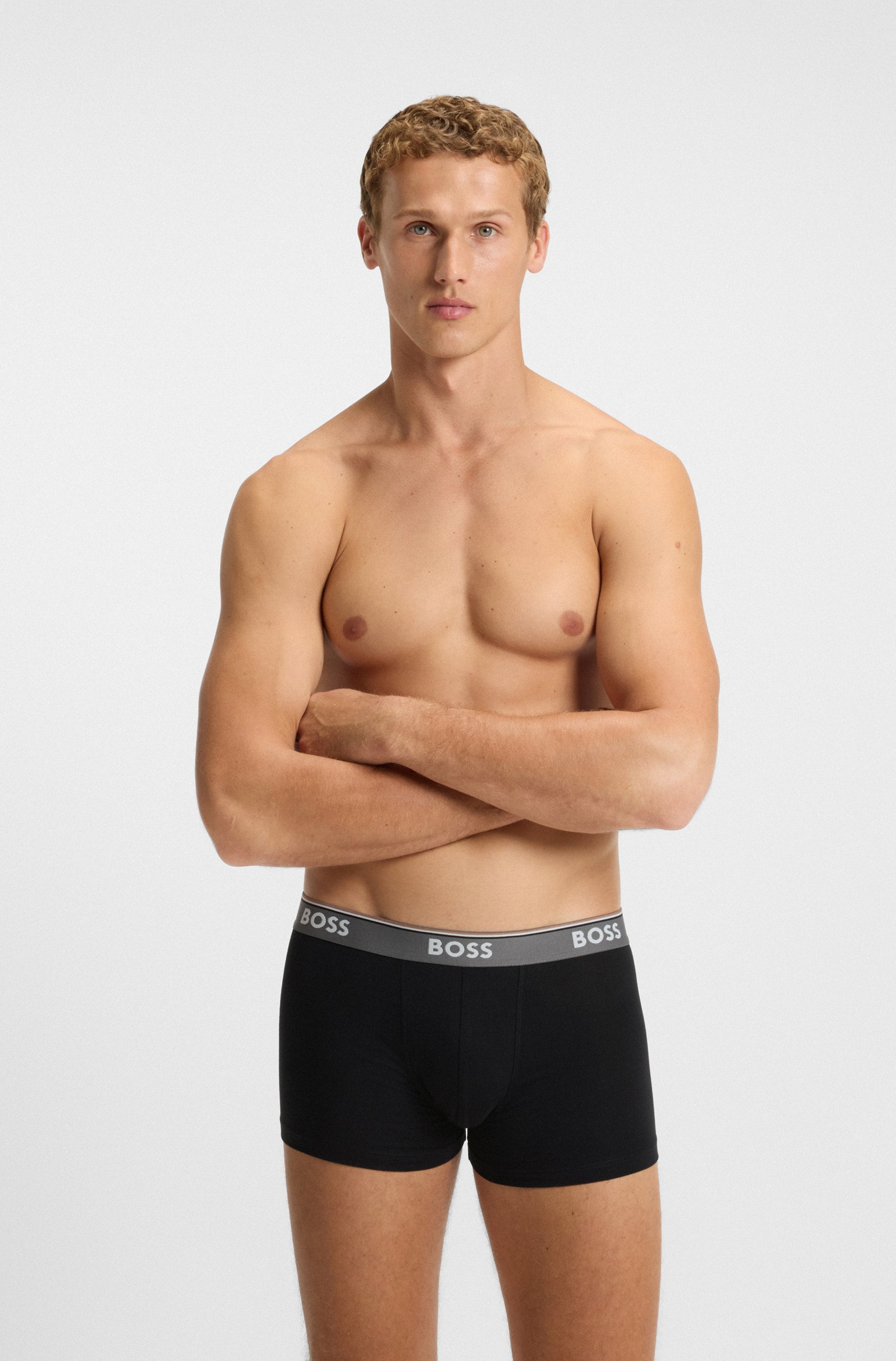 BOSS Trunk Packung, 3 Stk. aus Stretch-Baumwolle, elastischer Bund, mittlere Bundhöhe