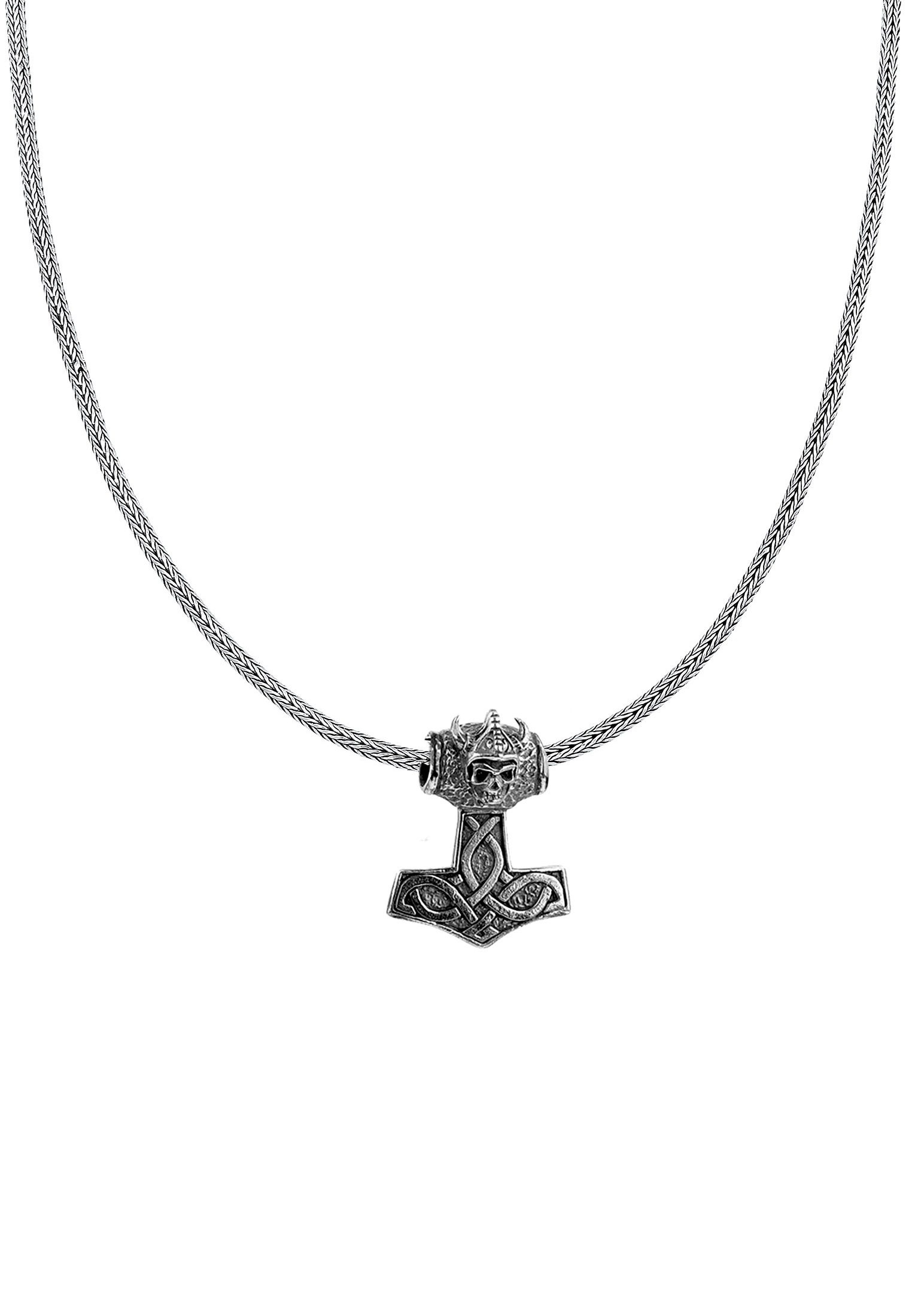 Kuzzoi Kette mit Anhänger »Halskette Herren Thor´s Hammer Keltischer Knoten 925 Silber«