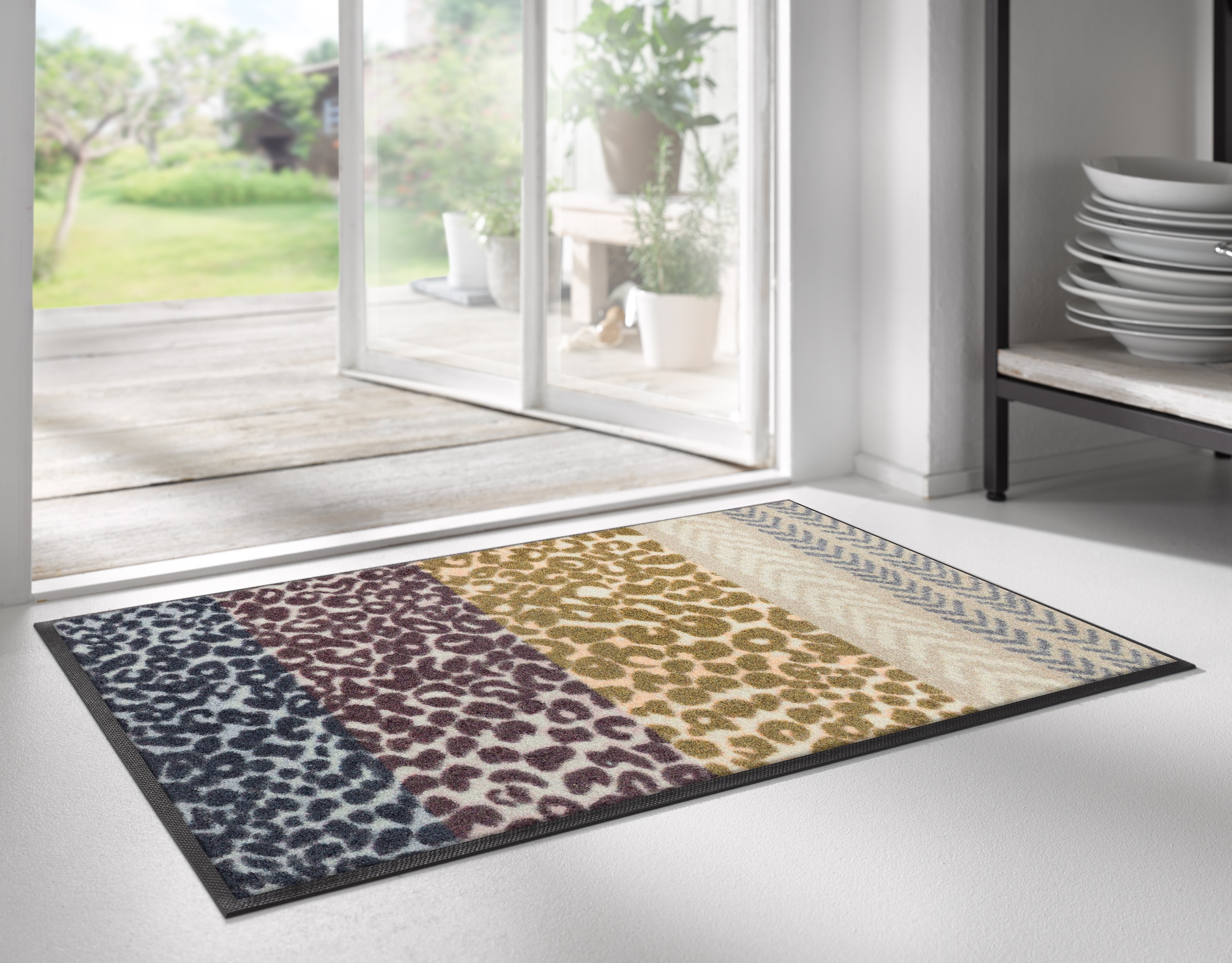 wash+dry by Kleen-Tex Fußmatte »und Läufer Safari Blend« rechteckig 7 mm Höhe