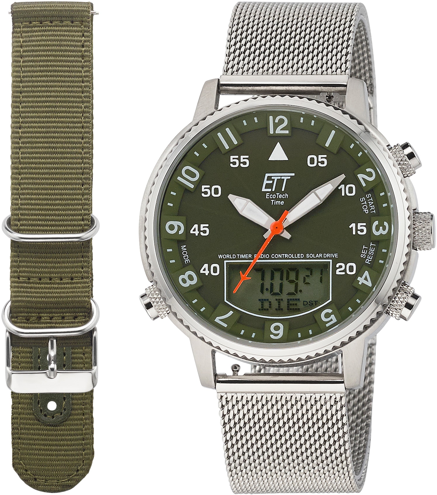 Funkchronograph bei ETT (Set, und 2 Solar bestellen online Uhr »Adventure, OTTO Zusatzband), EGS-11474-82MN«, tlg.,