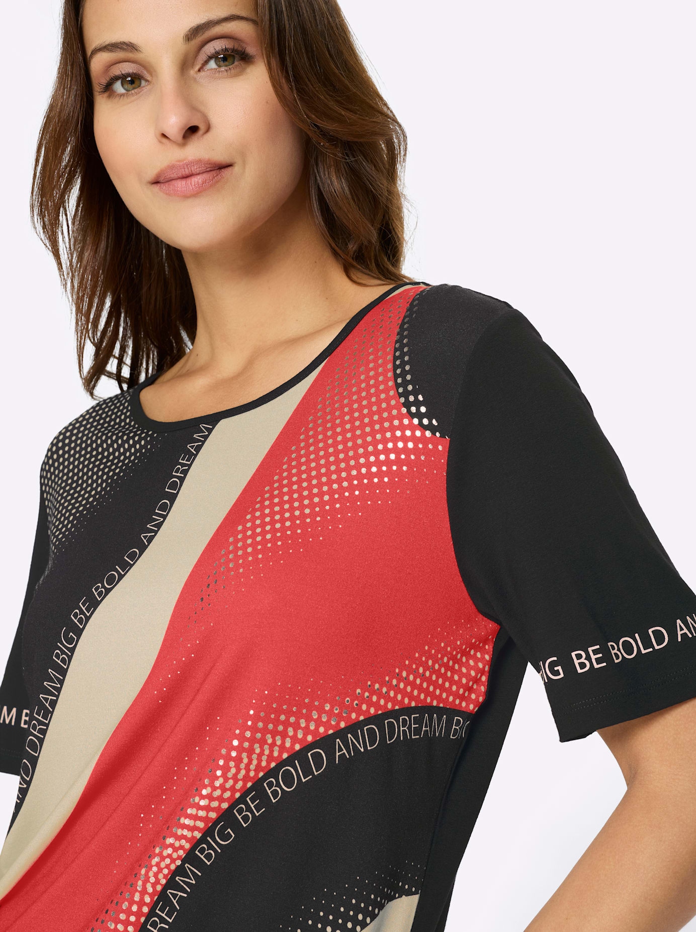 Inspirationen Rundhalsshirt »Kurzarm-Shirt« 1 tlg.