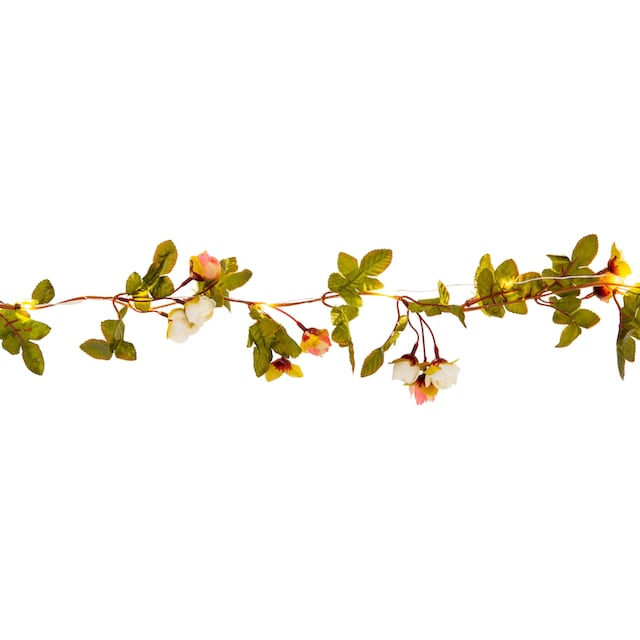 näve LED-Lichterkette »Röschen«, weiße und rosa Rosenblüten, warmweiße LED, Länge  420cm, Zuleitung 5m kaufen im OTTO Online Shop