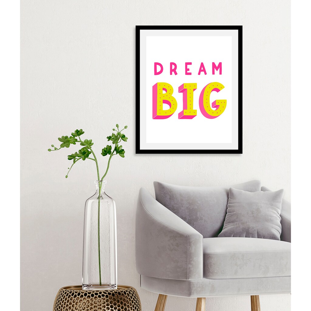 queence Bild »Dream Big«, Schriftzüge, (1 St.)