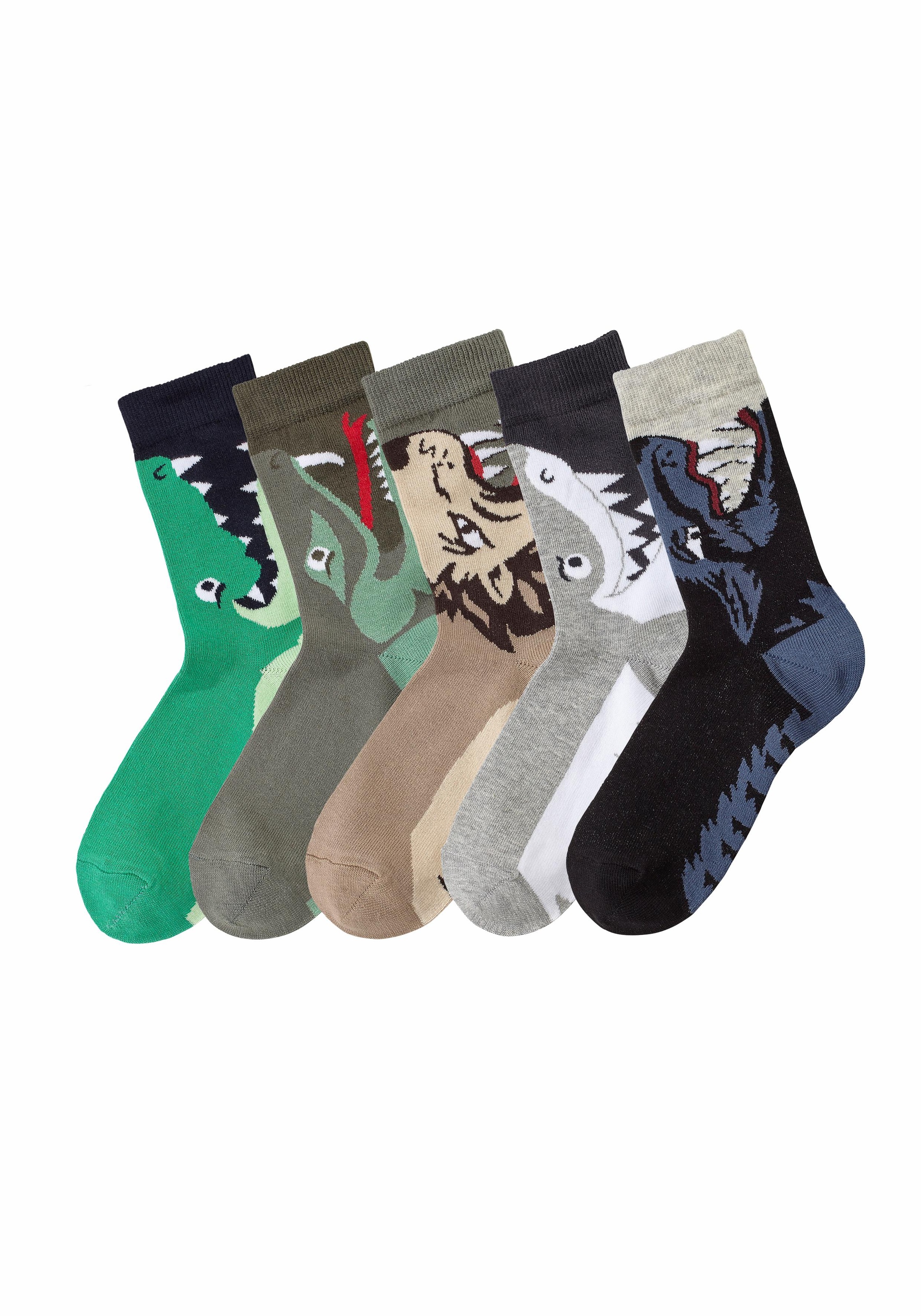 Socken, (5 Paar), mit Tiermotiven