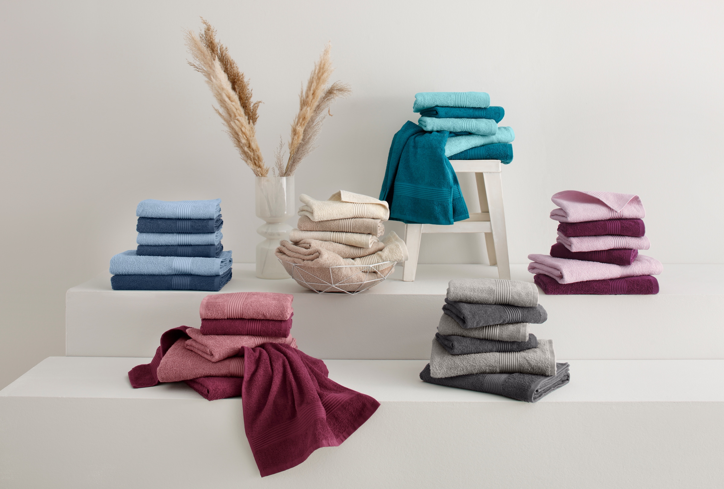 Shoppen Sie die neuesten Artikel! my home Handtuch Set »Anna«, Set, bei Bordüre, bestellen tlg., Handtücher aus 100% Walkfrottee, Baumwolle gestreifte 6 OTTO Handtuch-Set