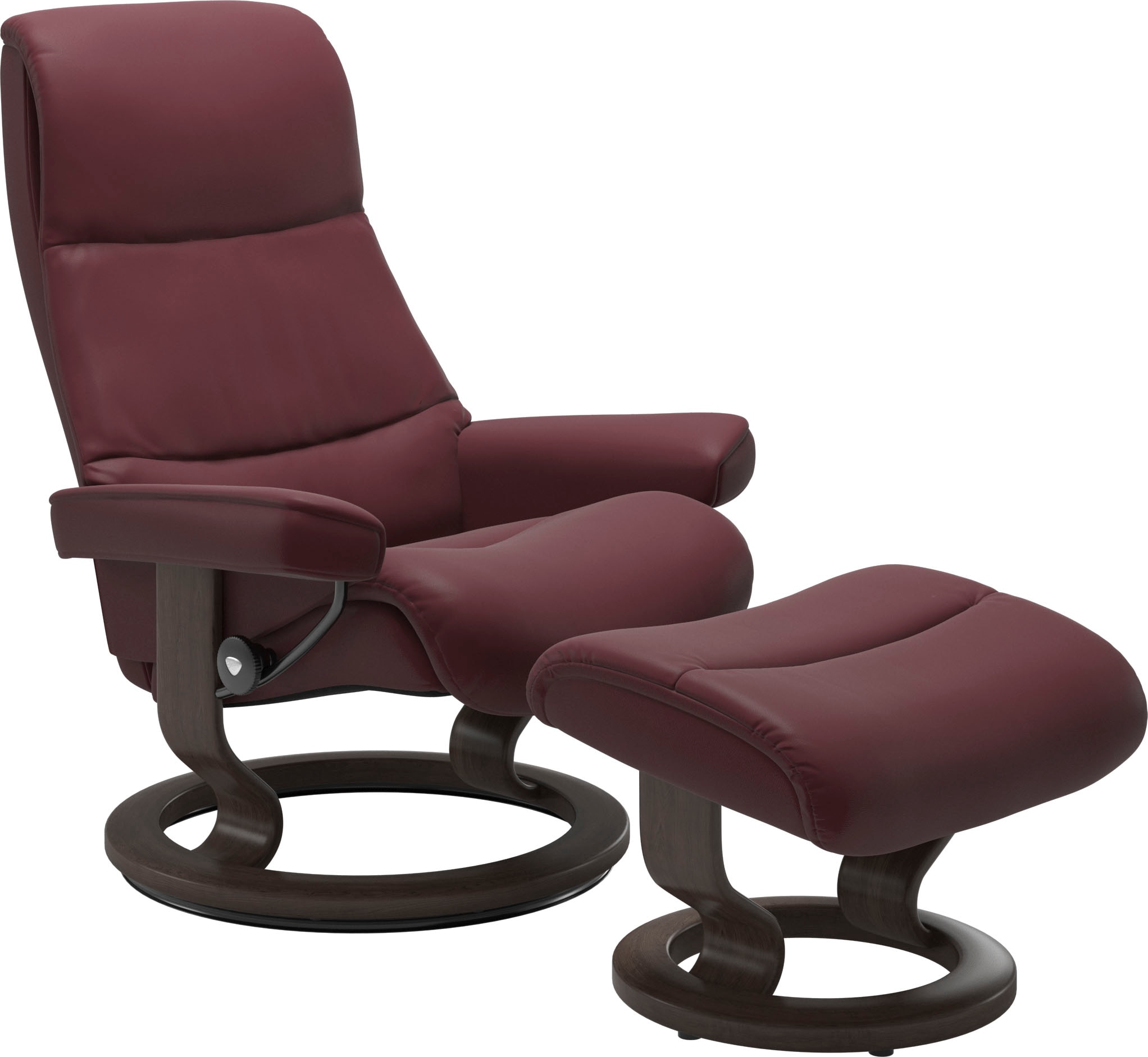 Stressless Fußhocker »View« mit Classic Base in rot, Größe B/H/T: 57 cm x 40 cm x 47 cm
