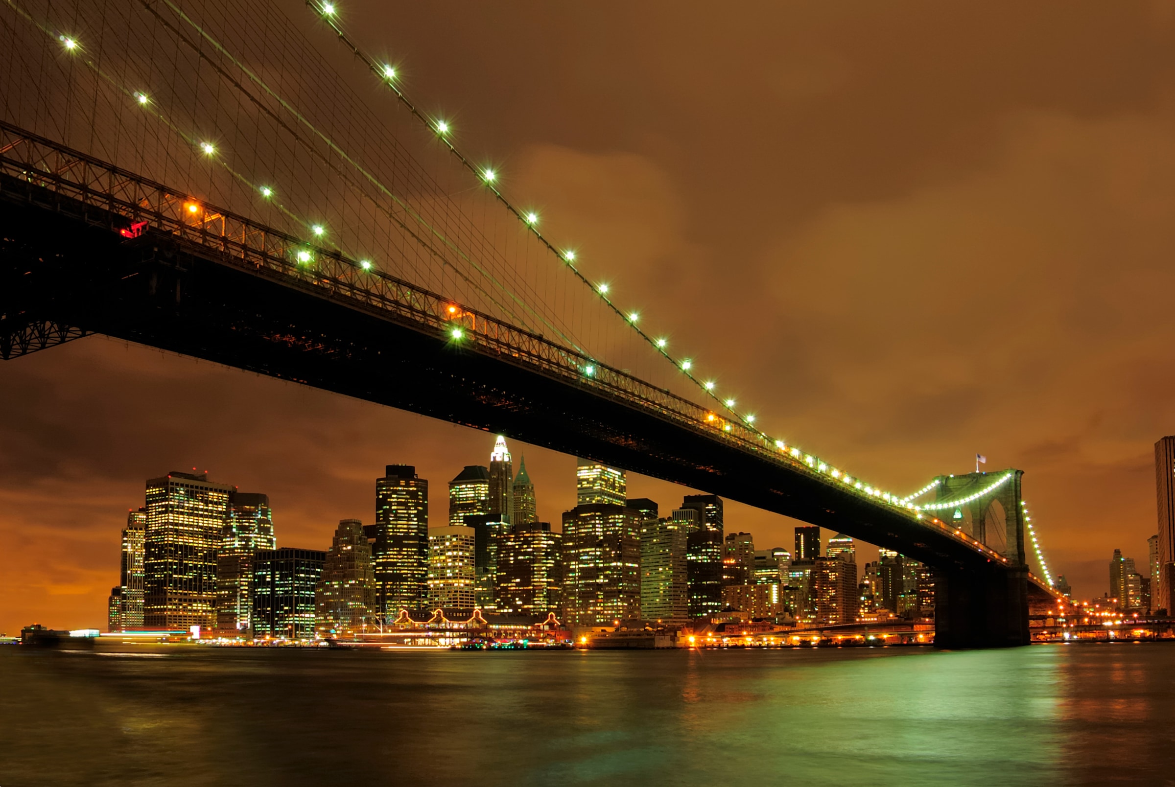 Papermoon Fototapete »Brooklyn Bridge by Night«