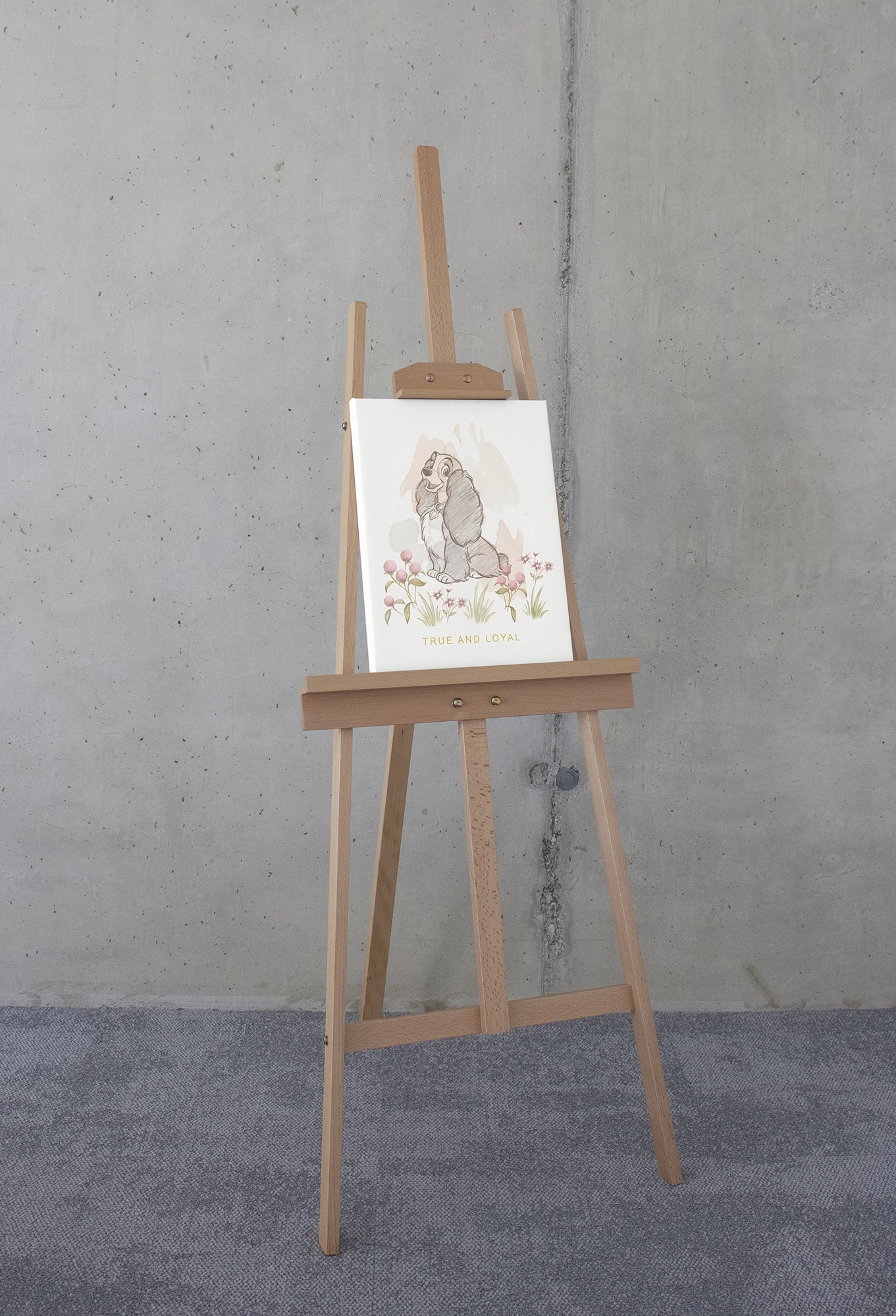 Komar Leinwandbild »Disney Lady and the Tramp True and Loyal«, Disney, (1 St.), 30 x 40 cm (Breite x Höhe) - Kinderzimmer, Dekoration