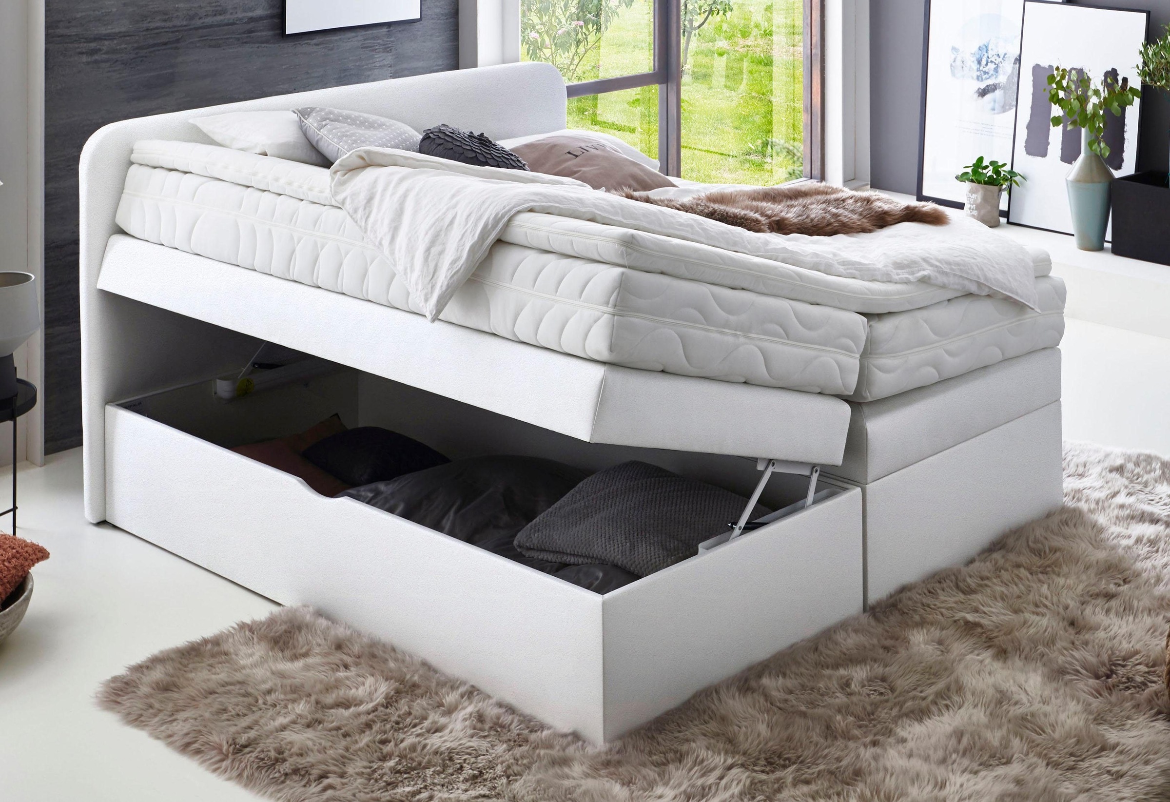 Westfalia Schlafkomfort Boxspringbett, wahlweise mit Bettkasten und 2 Matratzenqualitäten