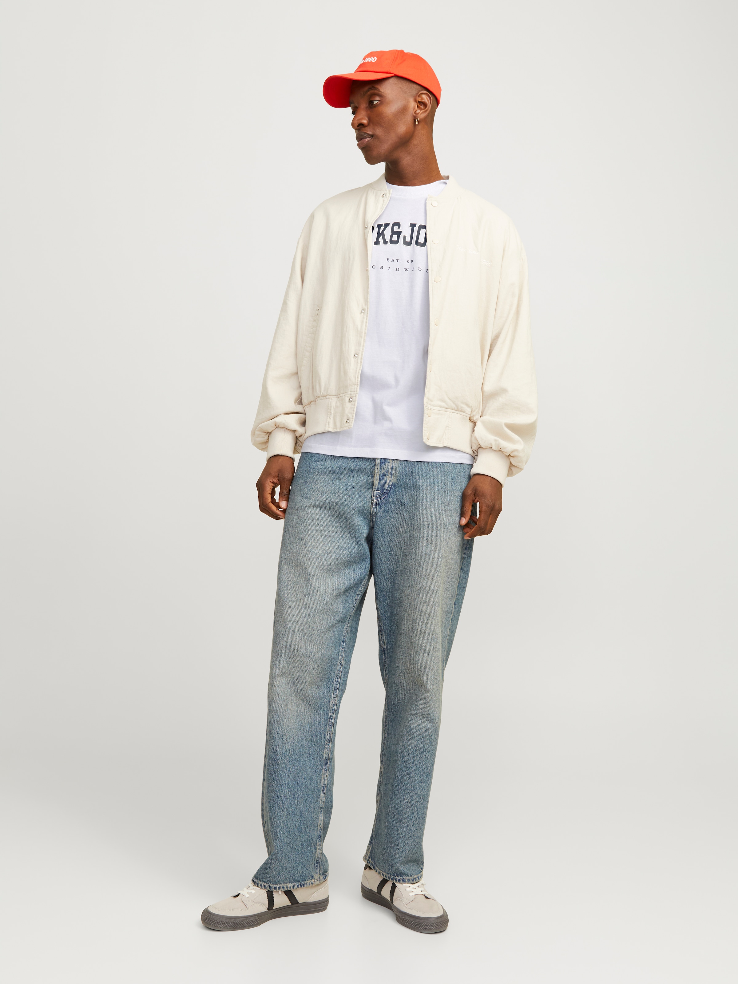 Jack & Jones Rundhalsshirt »JJECALEB VARSITY TEE SS O-NECK NOOS«